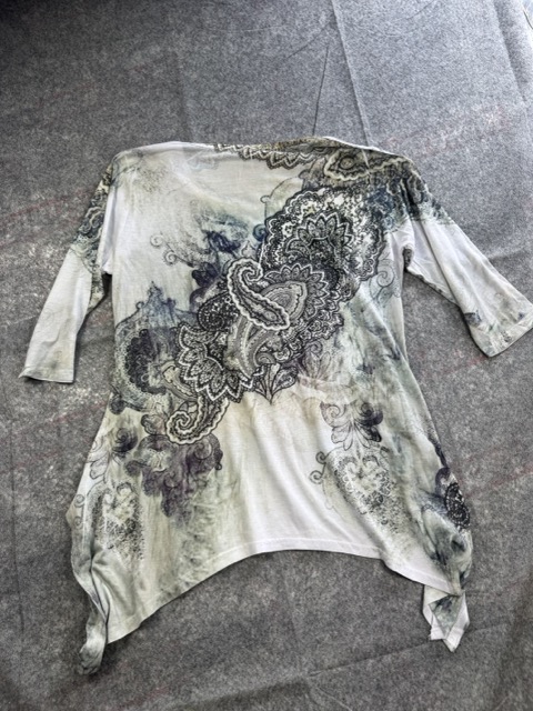 Joe Browns White & Grey Printed Asymmetric Top UK18 image 7