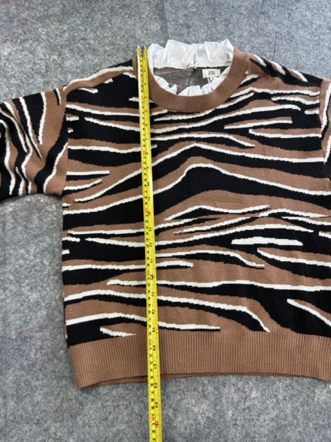 River Island Brown & Black Zebra Print Sweater Size 14 image 6