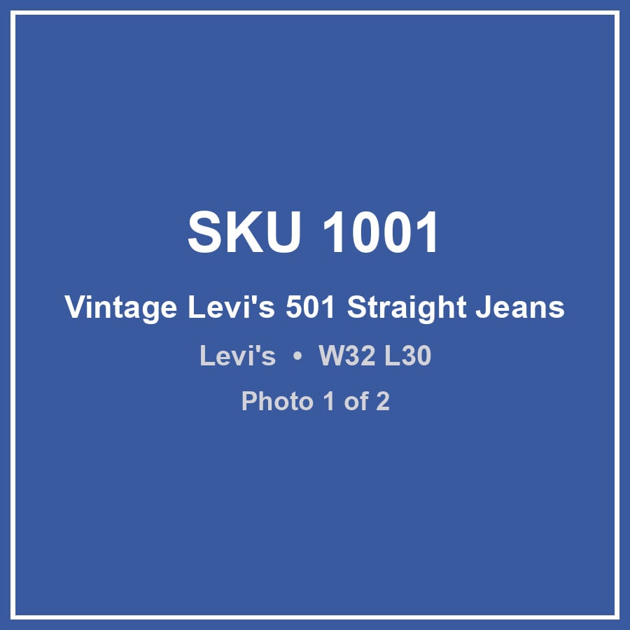 Vintage Levi’s 501 Straight Jeans