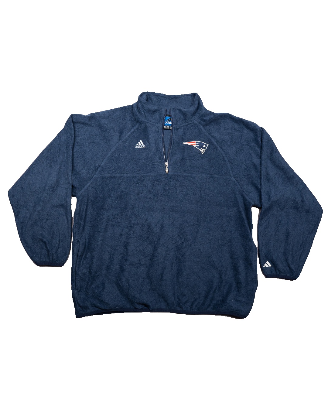 Adidas Navy Fleece NFL Patriots 1/4 Zip Pullover 2XL