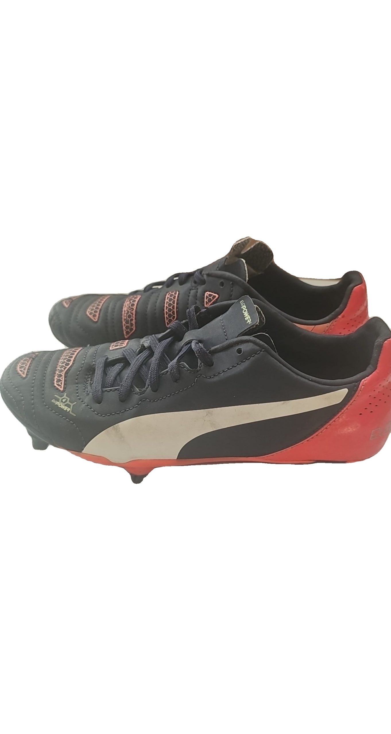Puma Black & Red EvoPower Football Boots UK 4 Childrens image 3