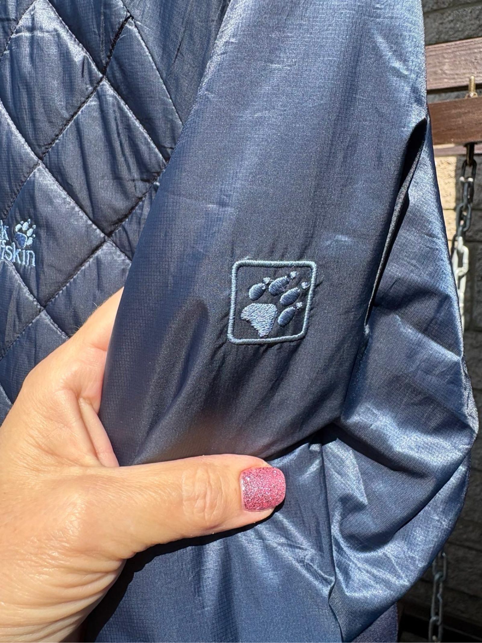 Jack Wolfskin Navy Quilted Outdoor Jacket XXL Women image 5