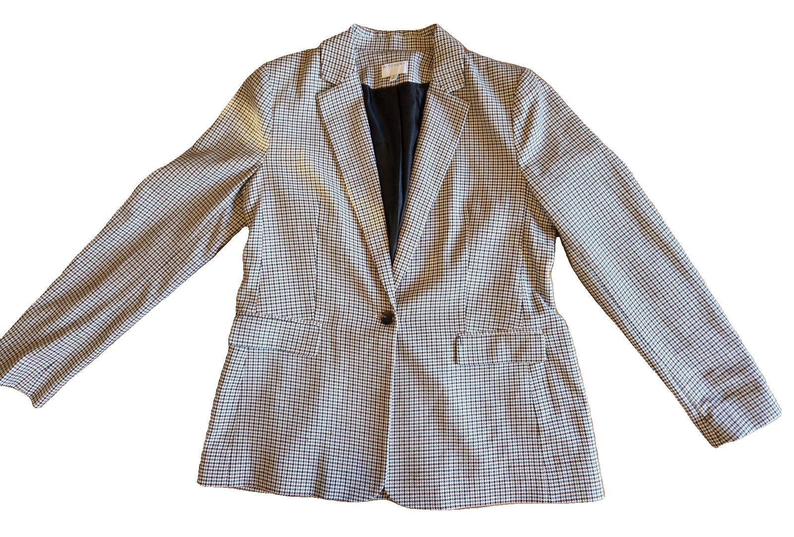 Witchery Brown Checked Blazer Size 14