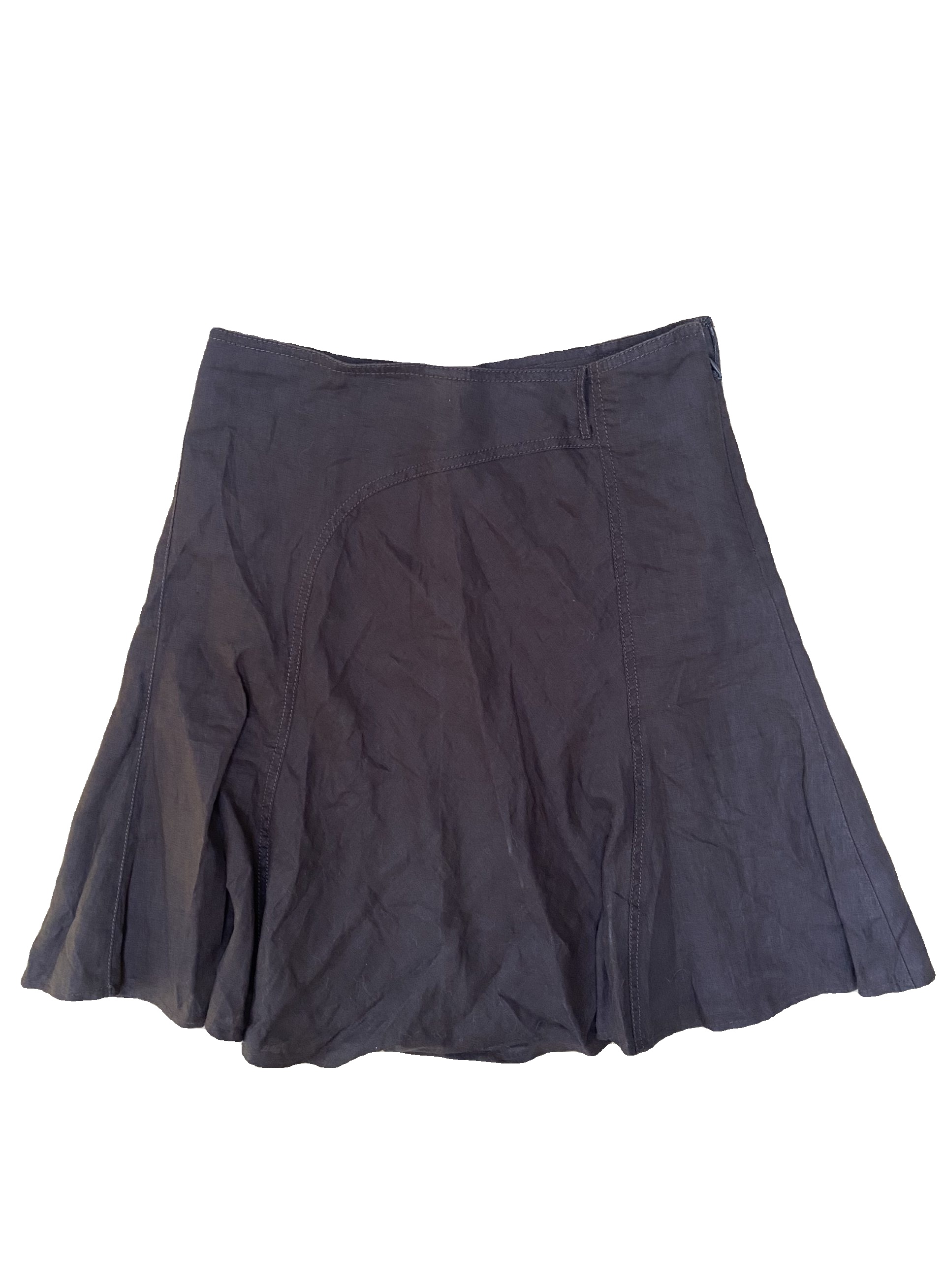 Vintage Black Flared Skirt Size S Cotton Blend image 2