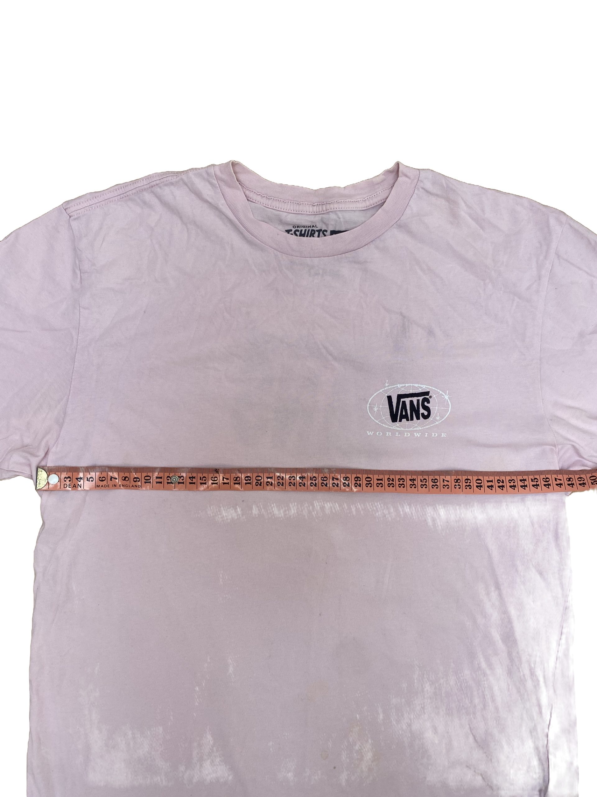 Vans Pink Worldwide Logo T-Shirt Large image 4