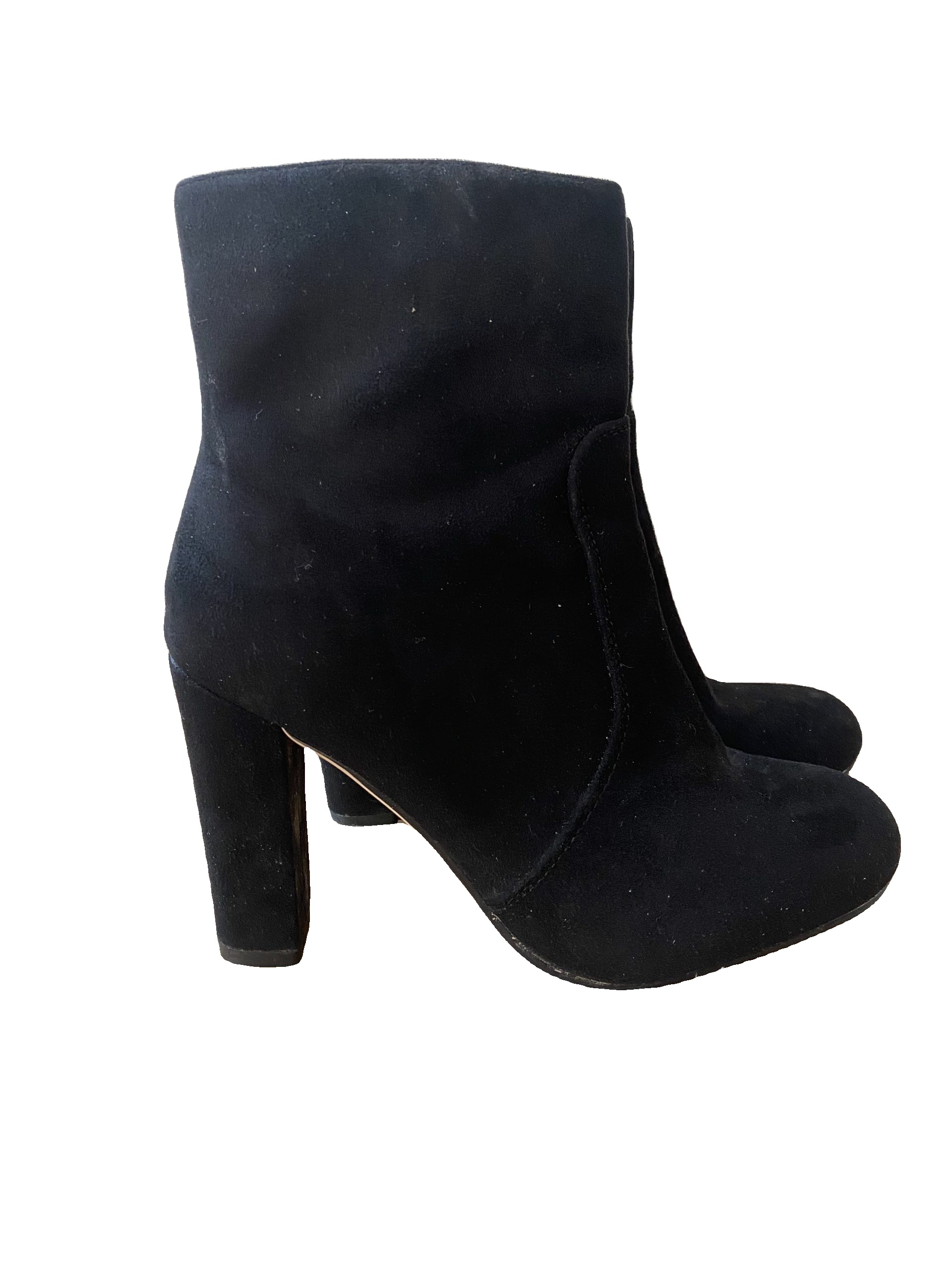 Black Suede High Heel Ankle Boots EU 39 image 2