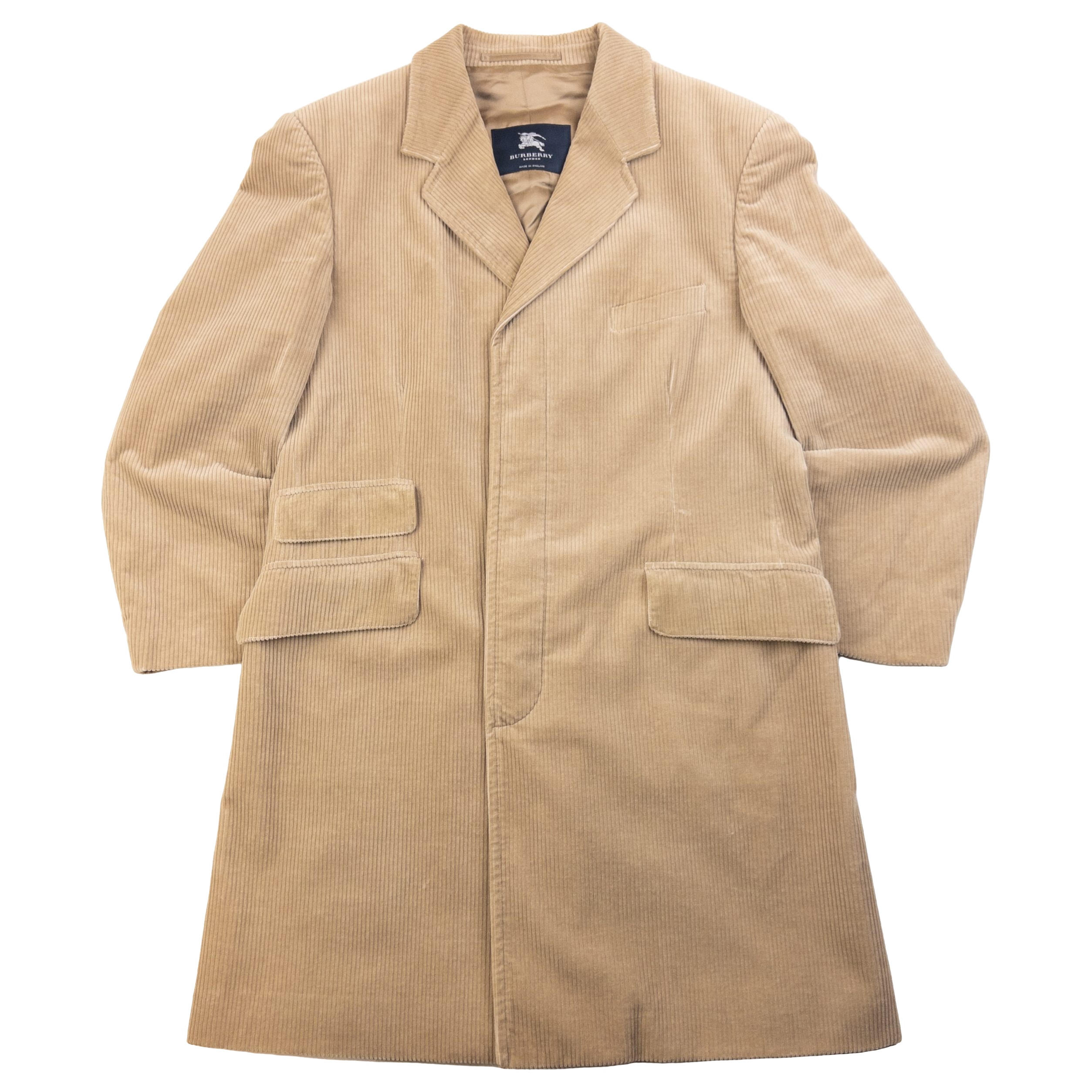 Vintage 2000s Burberry Corduroy Longline Jacket Size L
