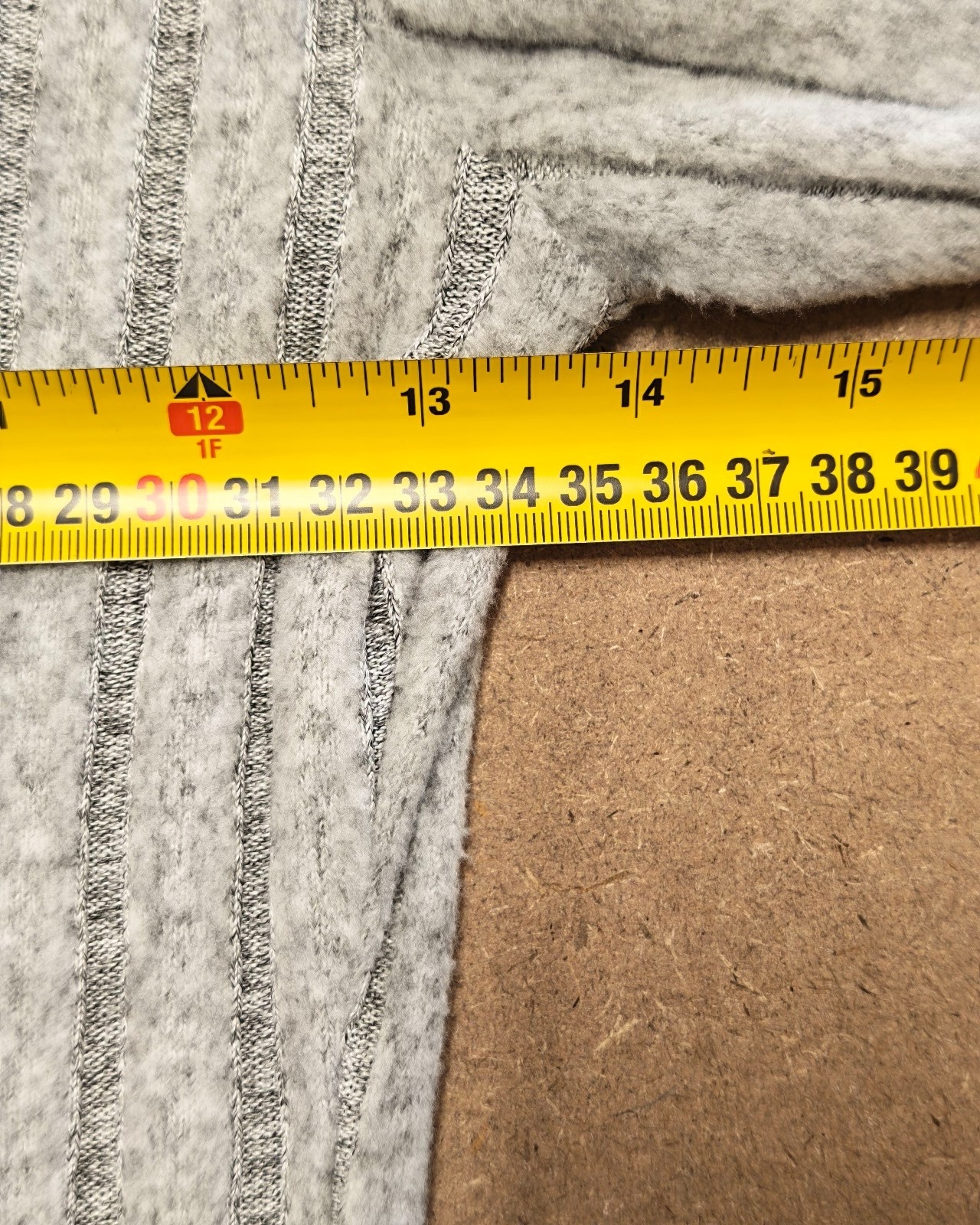 Grey Ribbed Knit Scoop Neck Dress Small 95% Polyester & 5% Elastane image 5