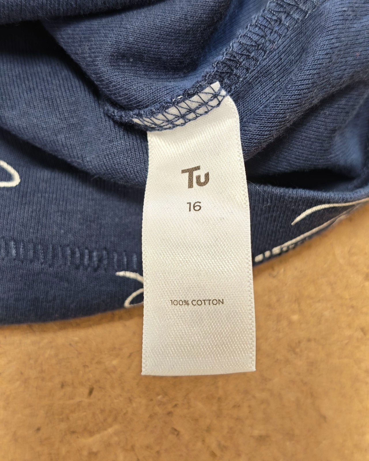 Tu Navy & White Printed T-Shirt UK 16 image 4