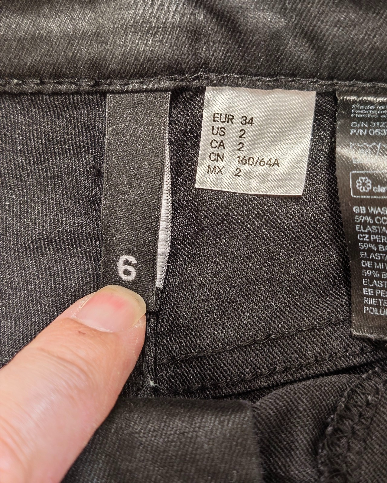 H&M Divided Black Skinny Jeans UK 6 image 4