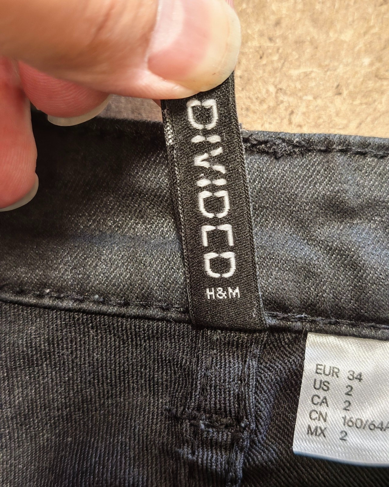 H&M Divided Black Skinny Jeans UK 6 image 5
