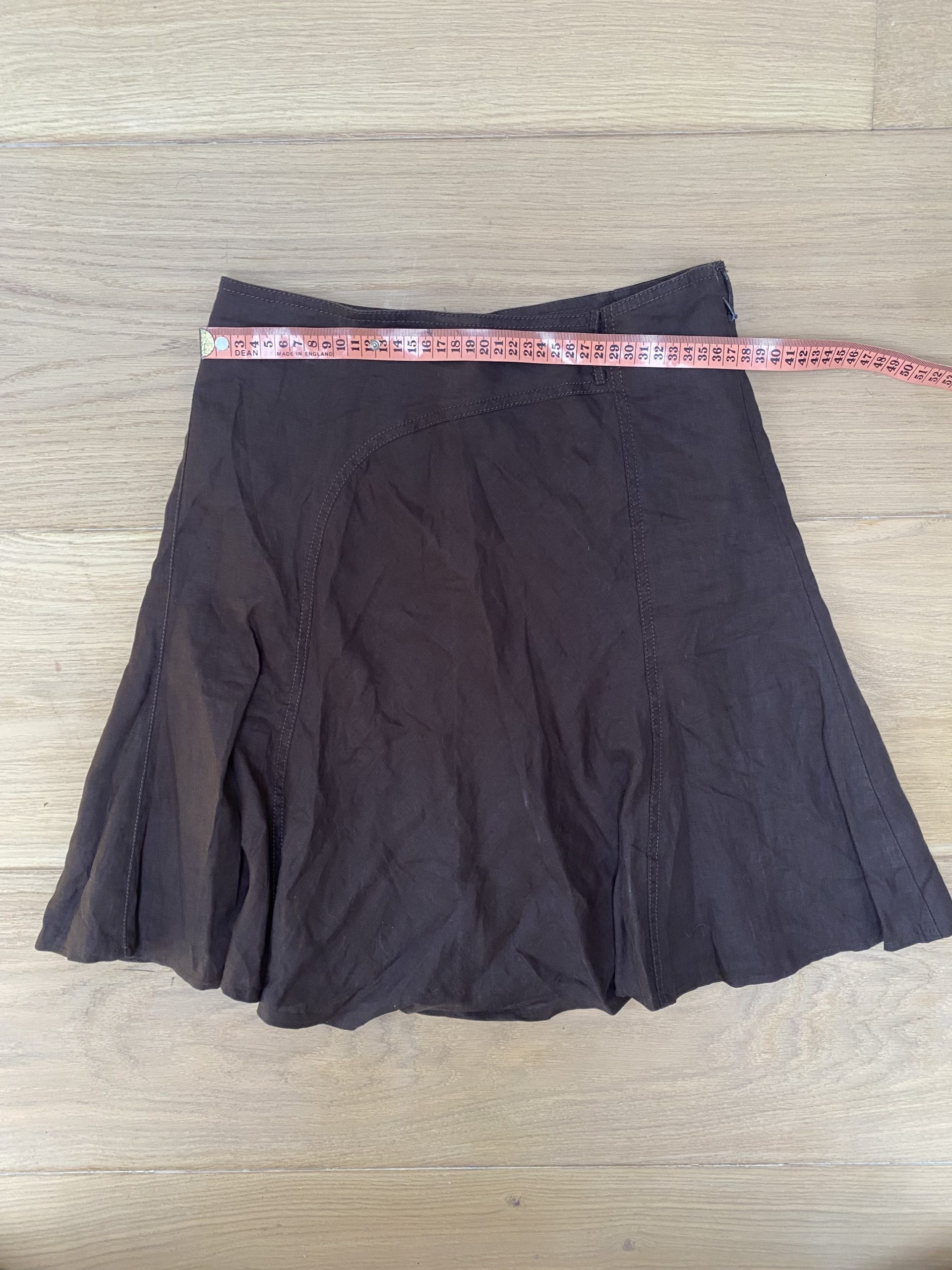 Vintage Black Flared Skirt Size S Cotton Blend Waist 34 cm Length 56 cm image 3