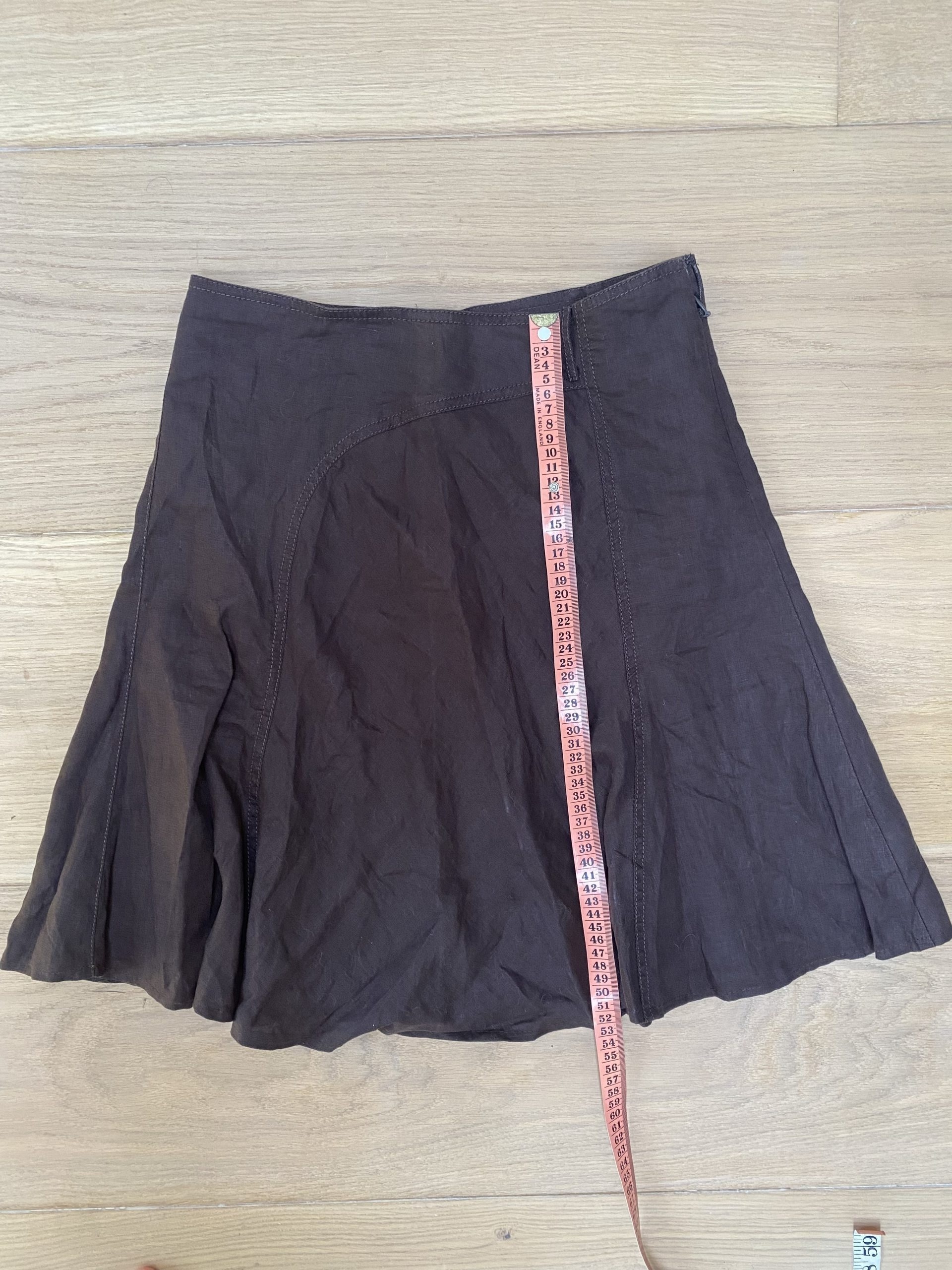Vintage Black Flared Skirt Size S Cotton Blend Waist 34 cm Length 56 cm image 4
