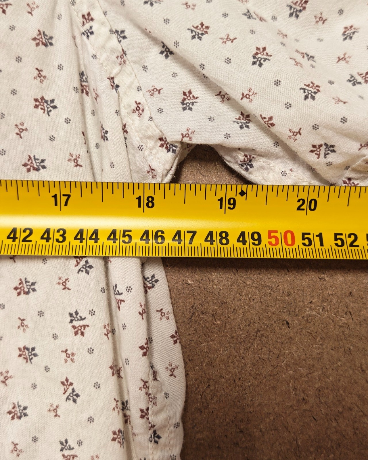 AllSaints White & Brown Floral Cotton Shirt Large image 6