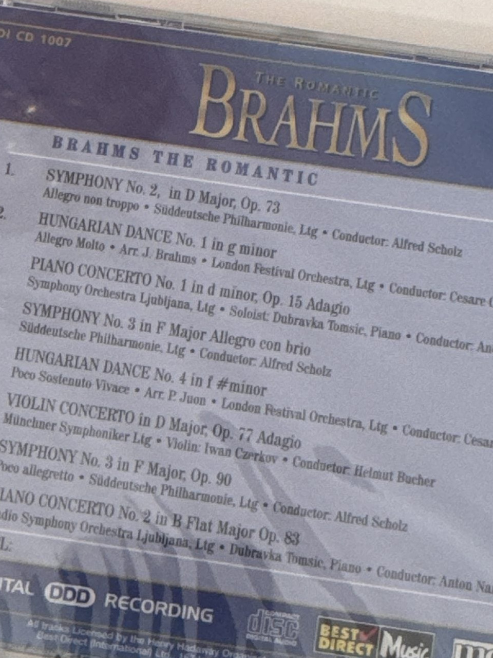 Brahms The Romantic Klassik CD Album CD-A- 23 image 8