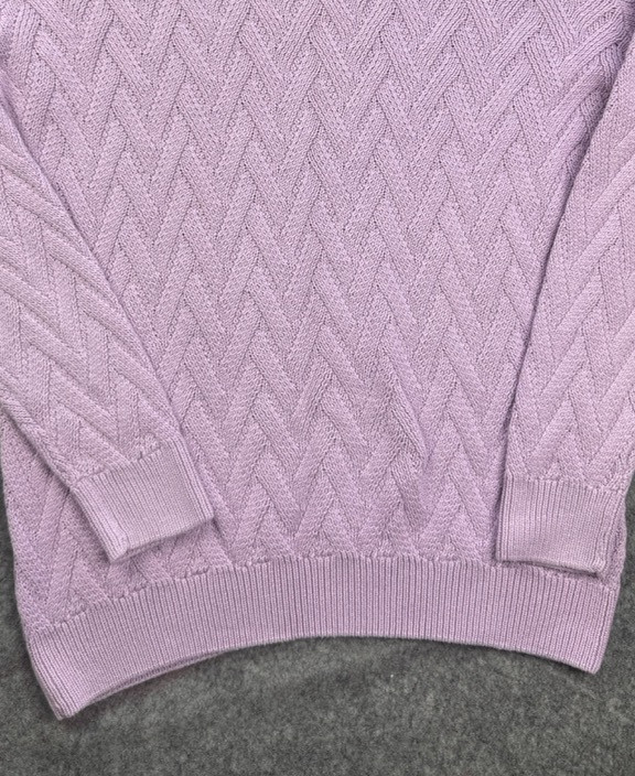 Cotton Traders Lilac Cable Knit Jumper Women’s M 100% Cotton image 8