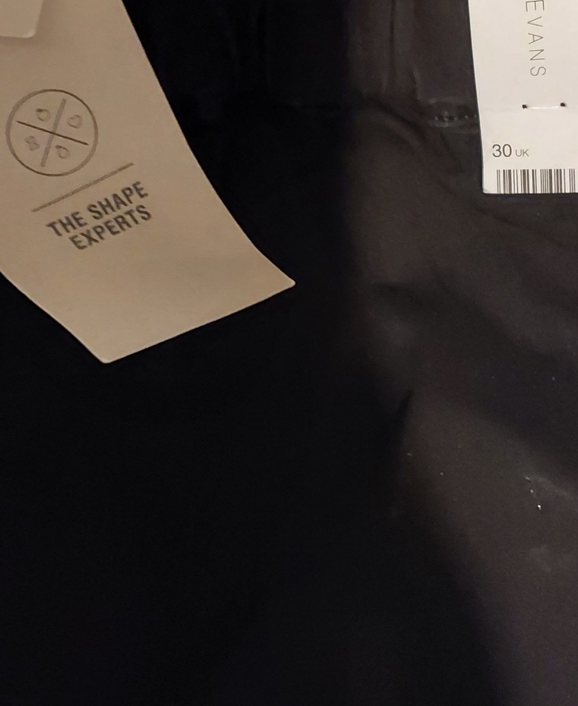 Evans Black Denim Jeans UK 30 Womans Relaxed Fit Elastic Waist BNWT image 7