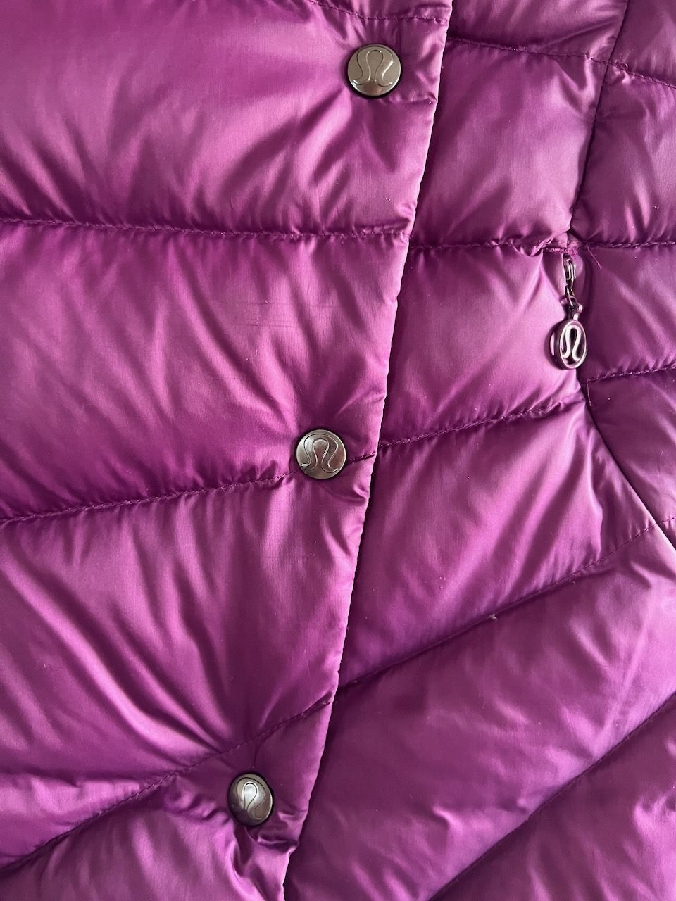 Lululemon Purple Black Quilted Reversible Puffer Vest Size AU 10 US 6 image 3