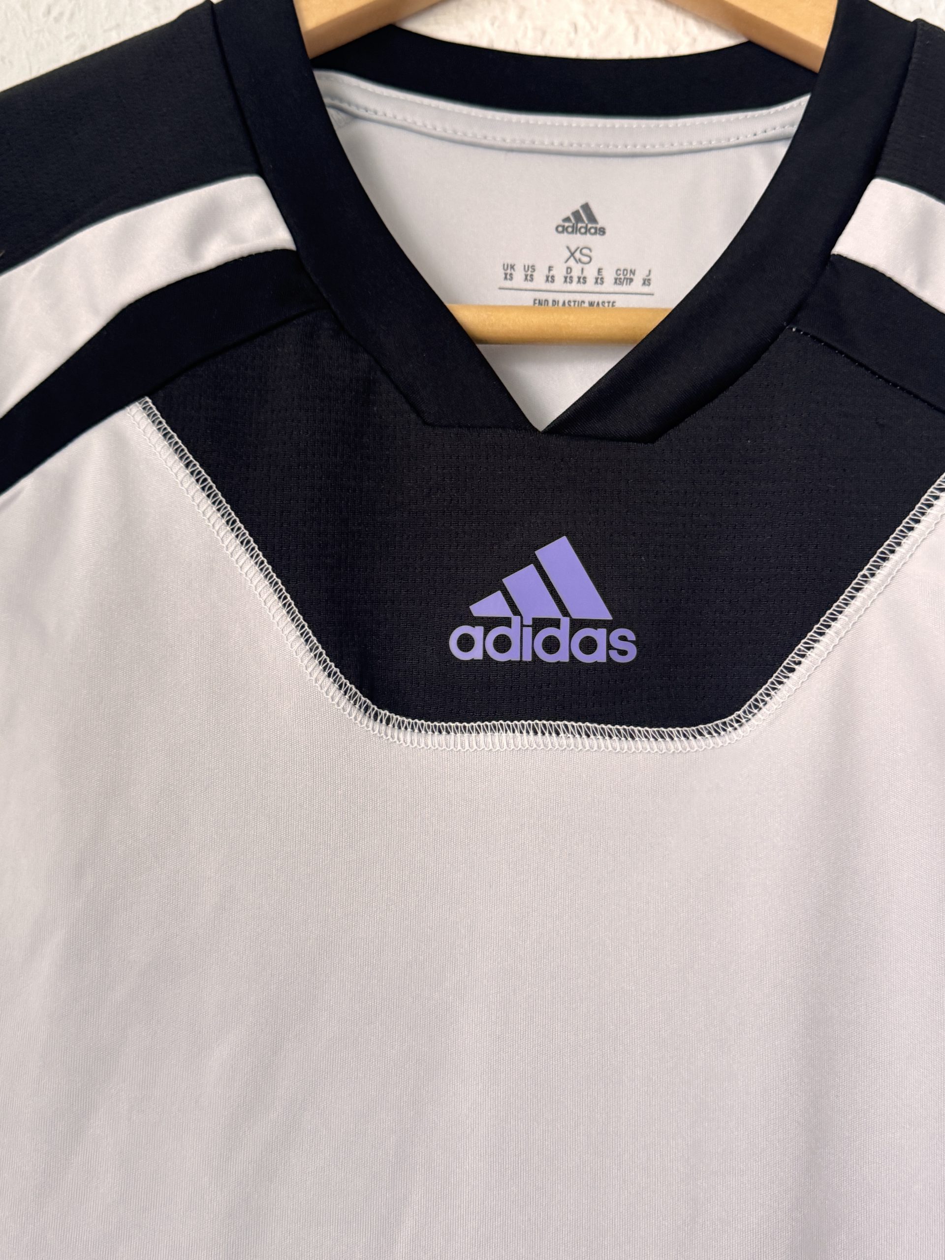 Adidas White & Black & Purple Sports Jersey XS -2875 image 4