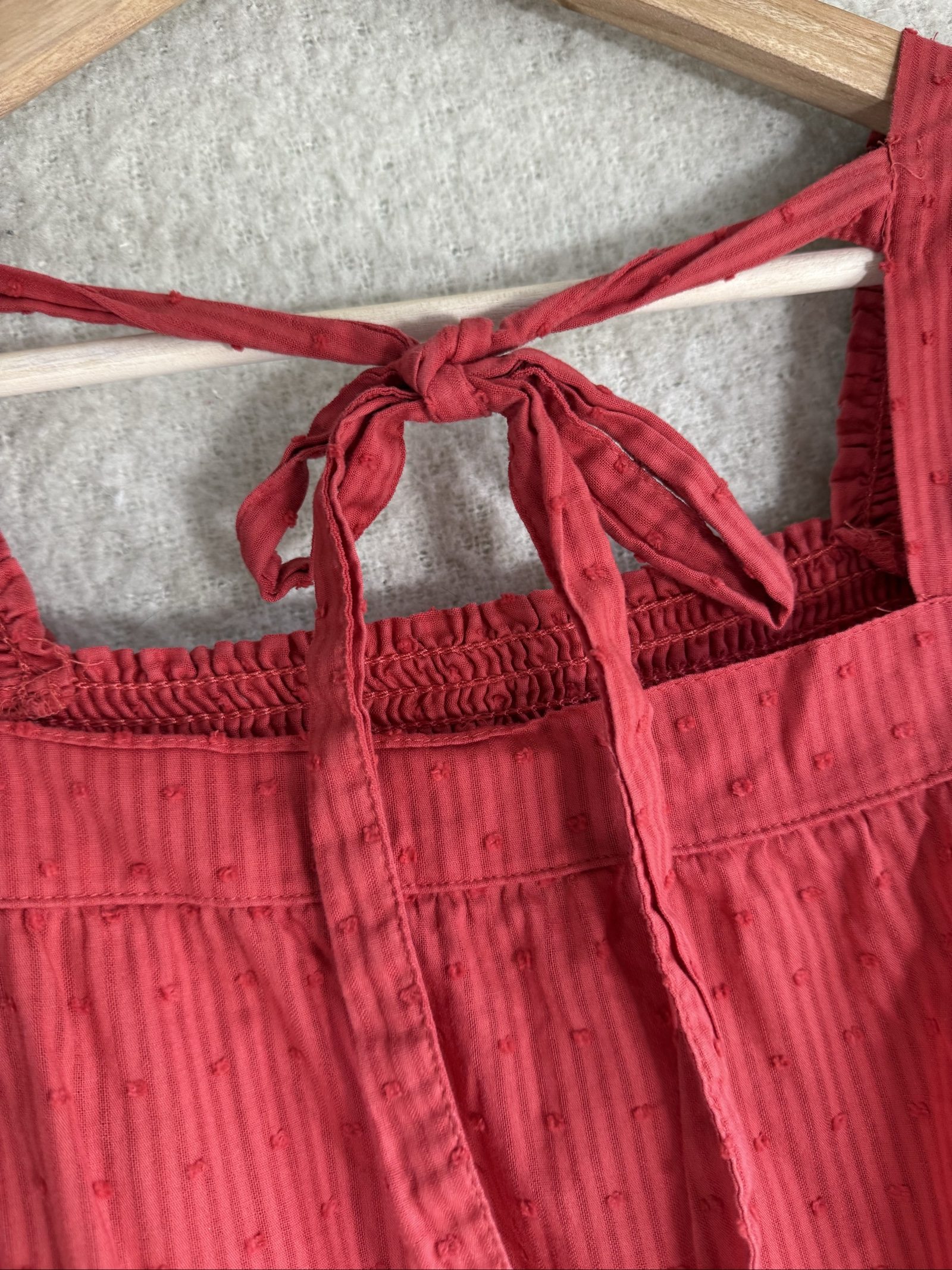 F&F Red Ruffle Sleeveless Top UK 16 Summer Casual Lightweight Blouse image 5
