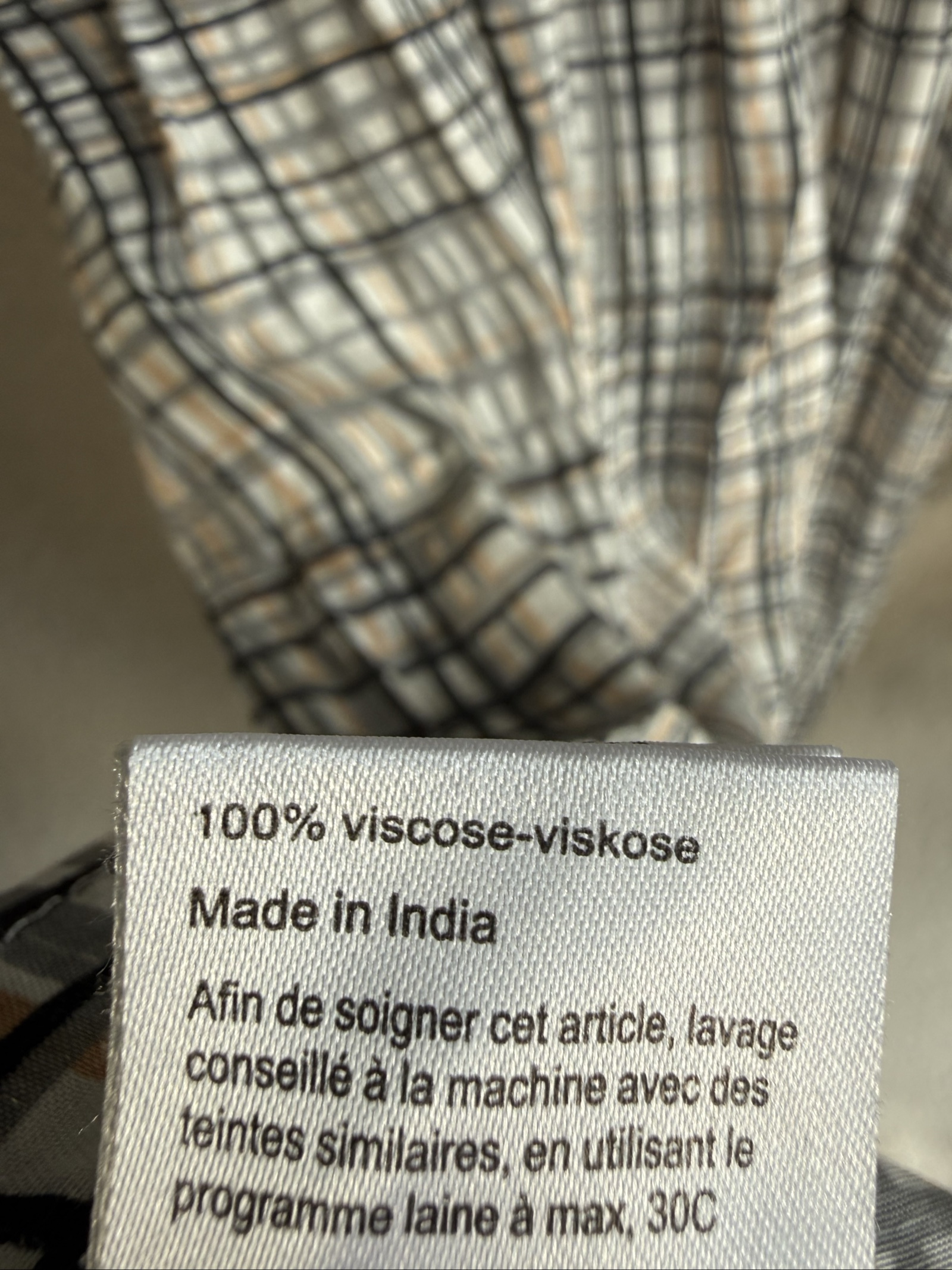 Masai Grey & Black Checked Midi Dress with Tie Belt UK Medium Elegant Casual image 6