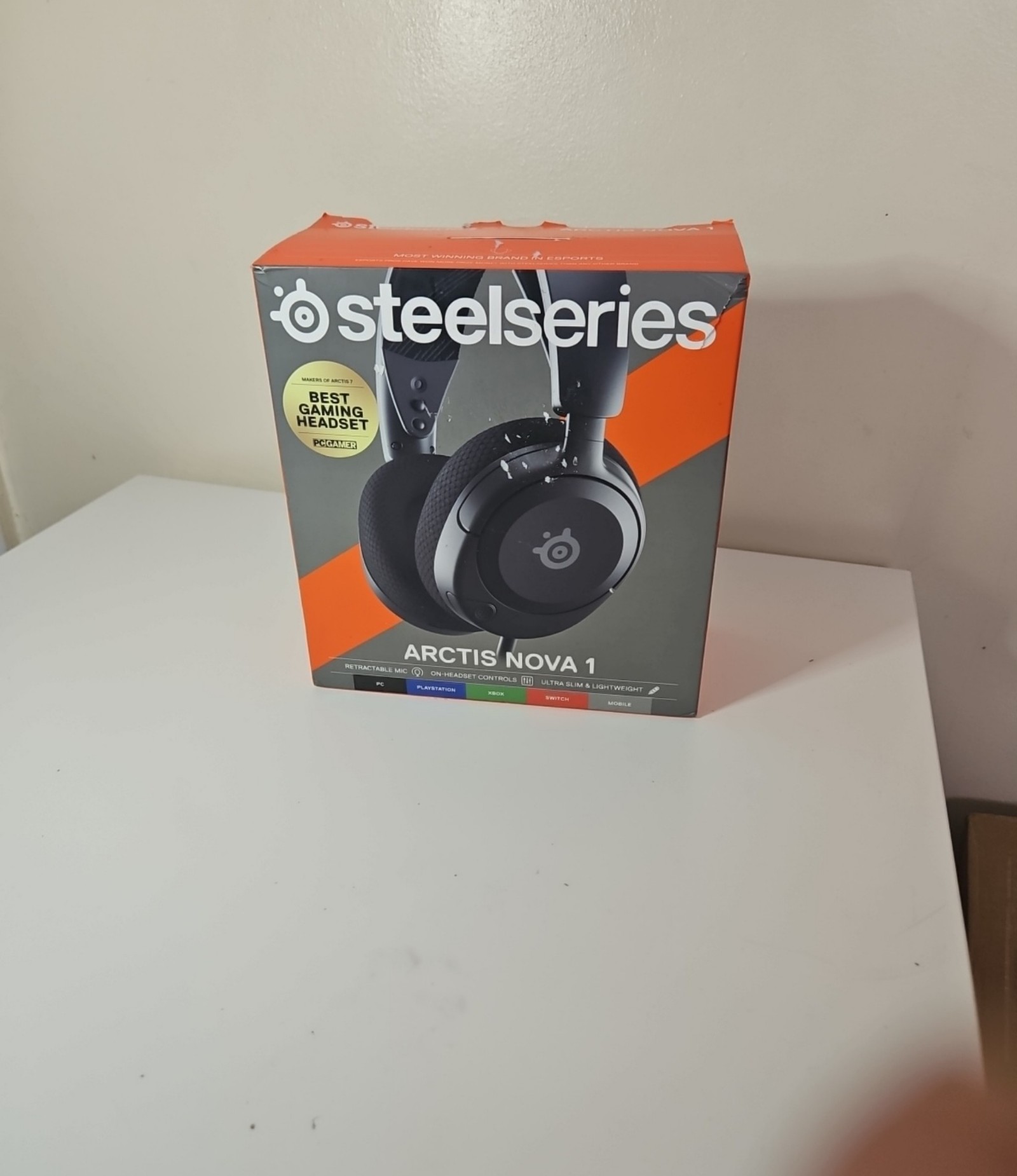 SteelSeries Black Arctis Nova 1 Gaming Headset- Boxes