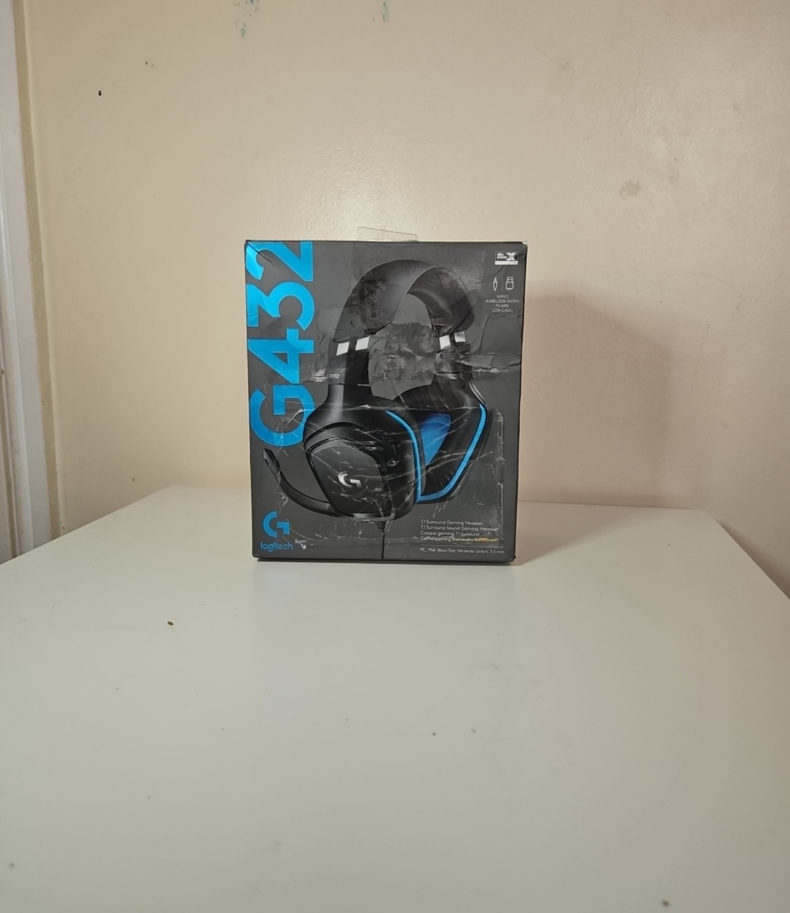 Logitech Black & Blue G432 Wired Gaming Headphones