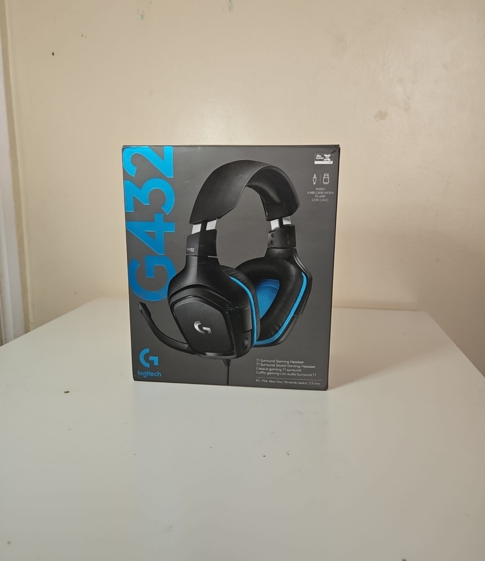 Logitech Black & Blue G432 Wired Gaming Headset- Sealed