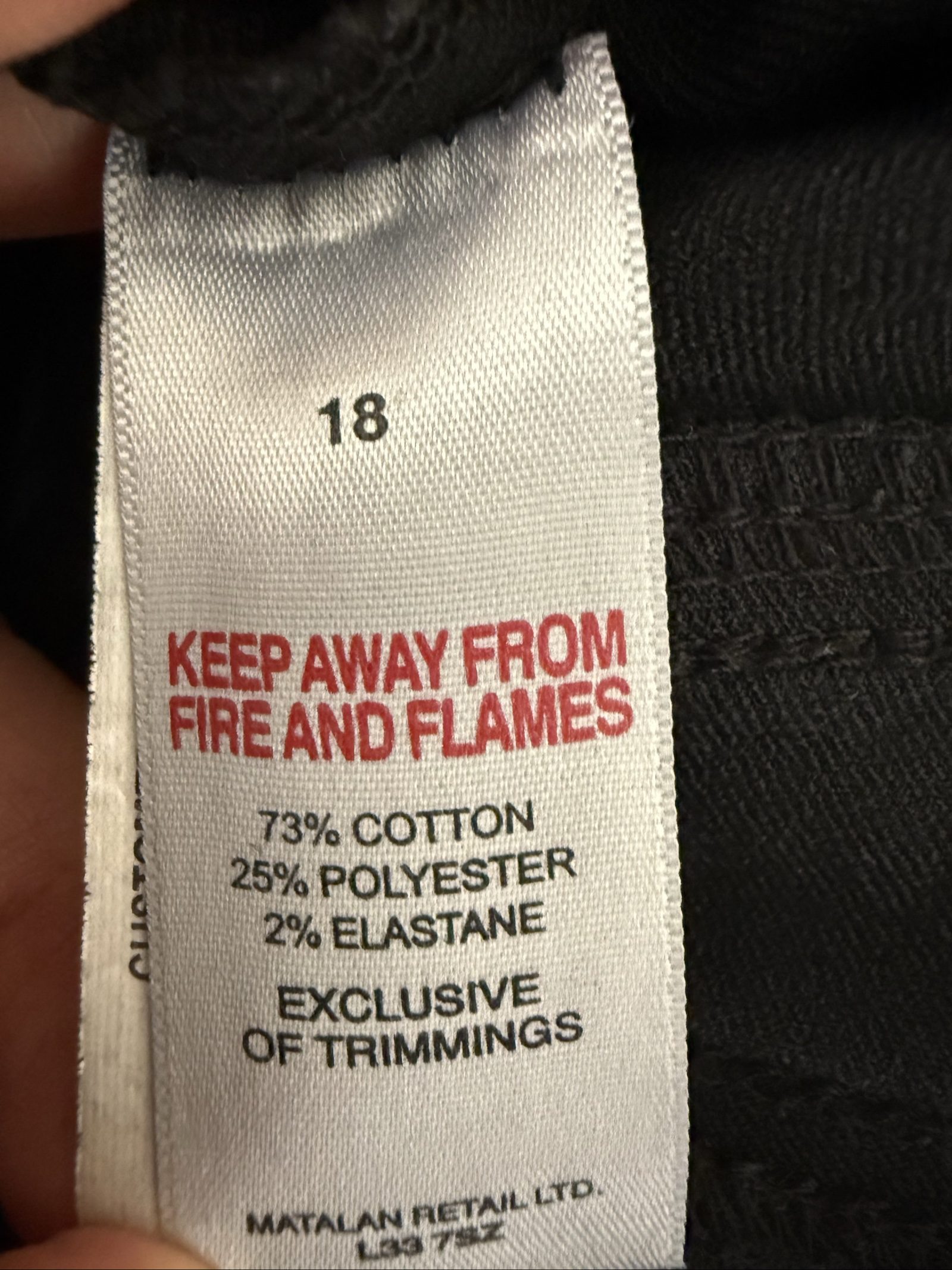 Papaya Black Denim Jeggings UK 18 Stretch Cotton Polyester Elastane image 5