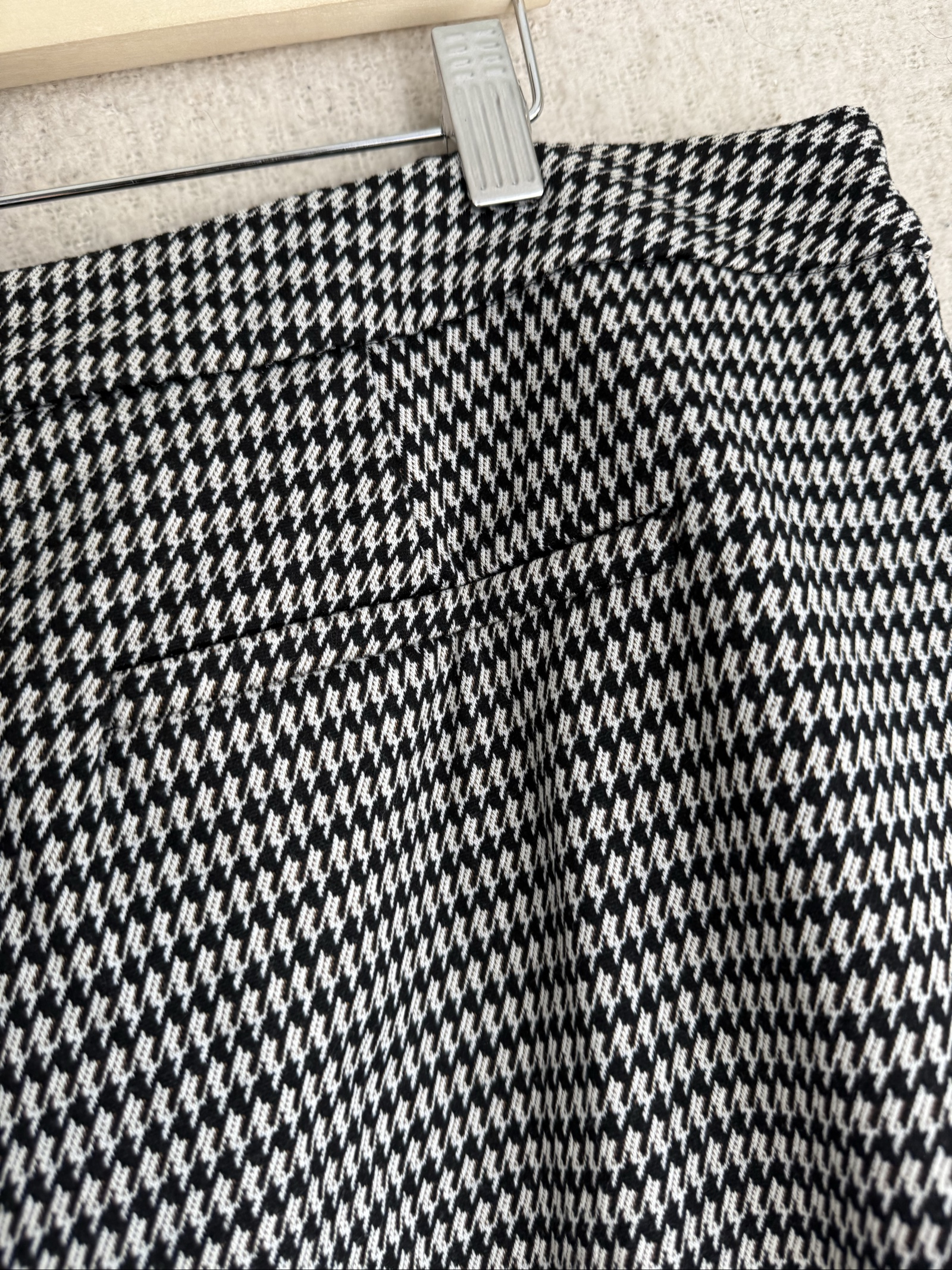 TU Black & White Houndstooth Cropped Trousers UK 18 Classic Elegant Style image 5