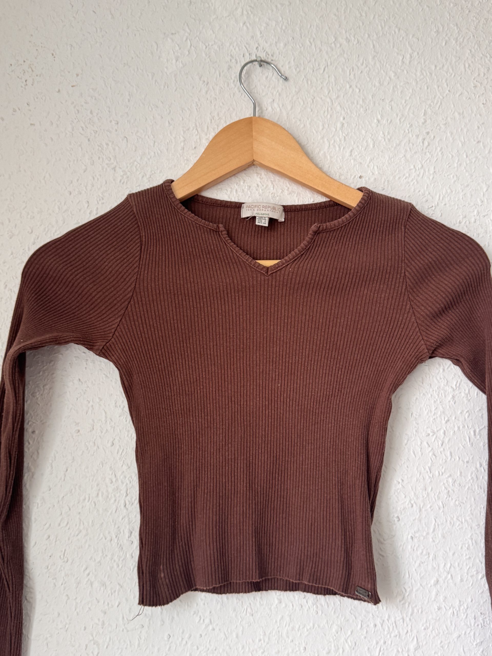 Pacific Republic Brown Ribbed Pullover Women's Small 2877 image 2