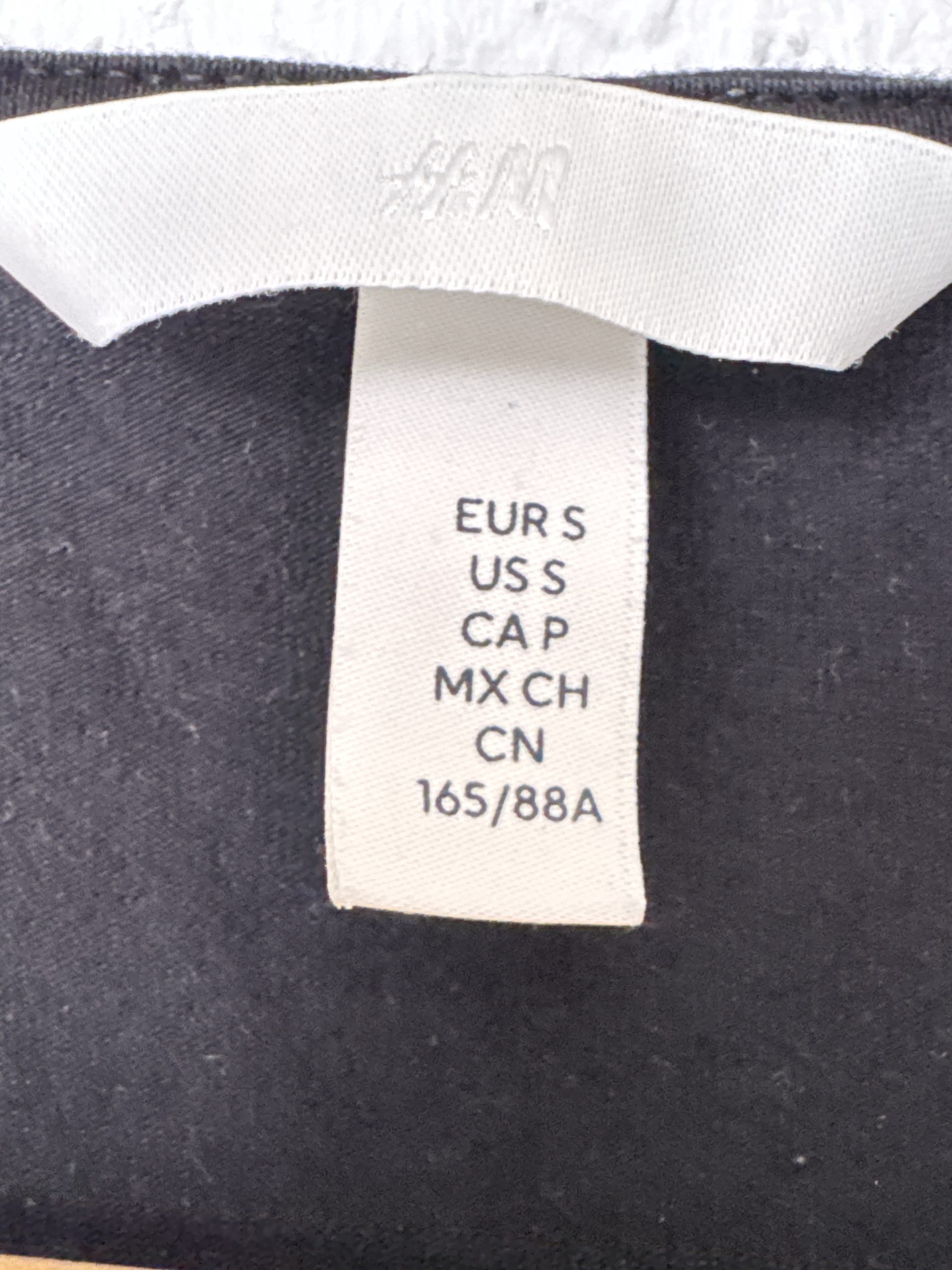 H&M Black Long Sleeve Twist Front Top Small 2880 image 4