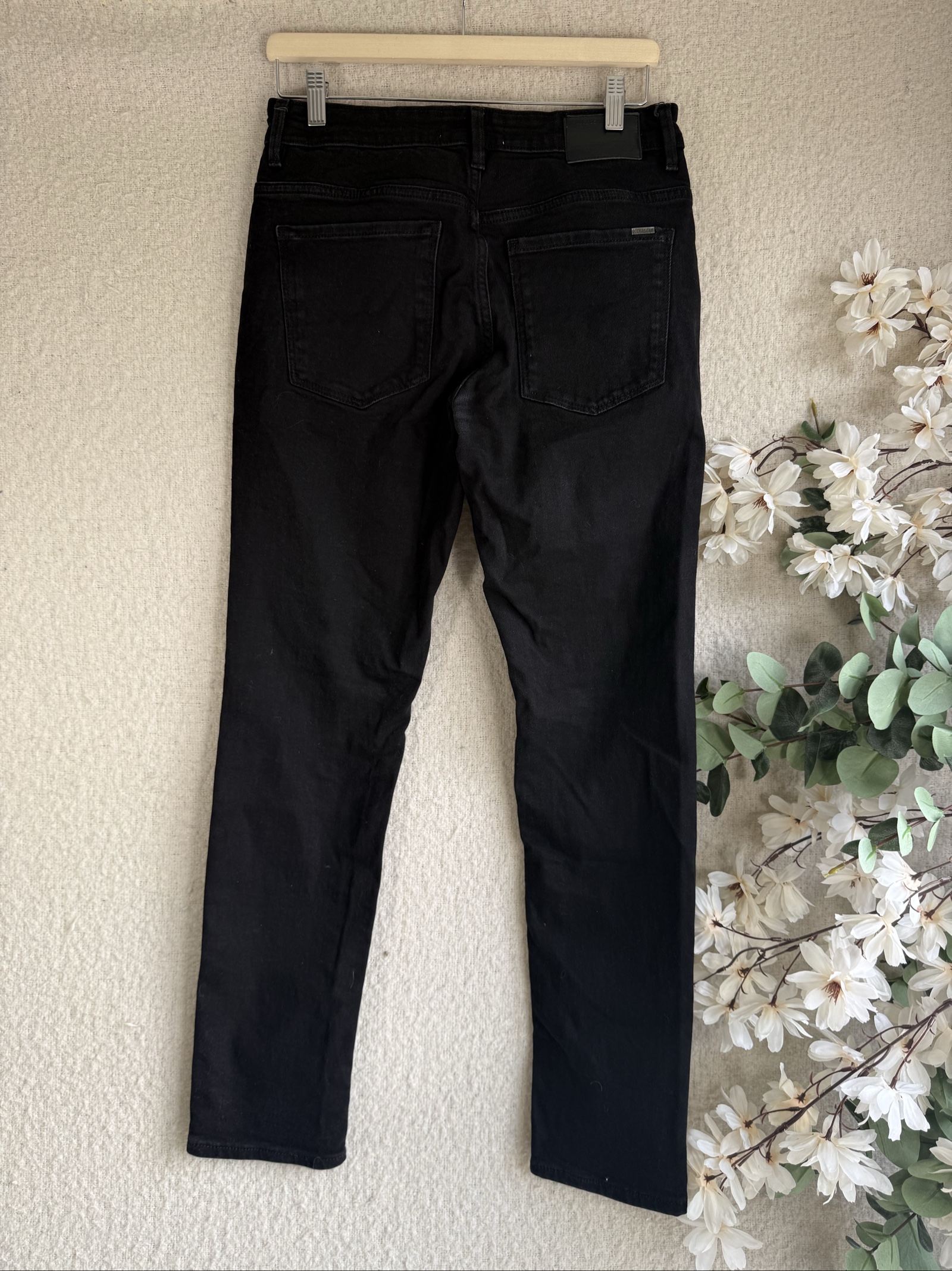 Pull&Bear Black Skinny Jeans Slim Fit Denim Pants UK 10 Classic Style image 5
