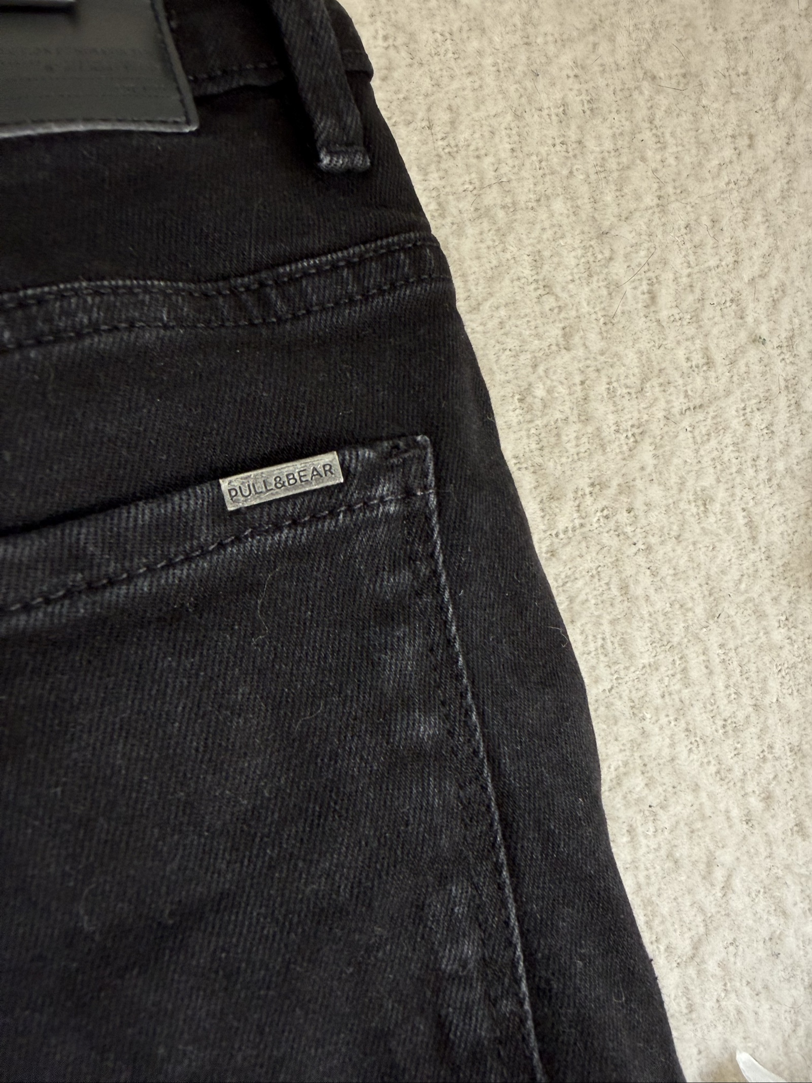 Pull&Bear Black Skinny Jeans Slim Fit Denim Pants UK 10 Classic Style image 6