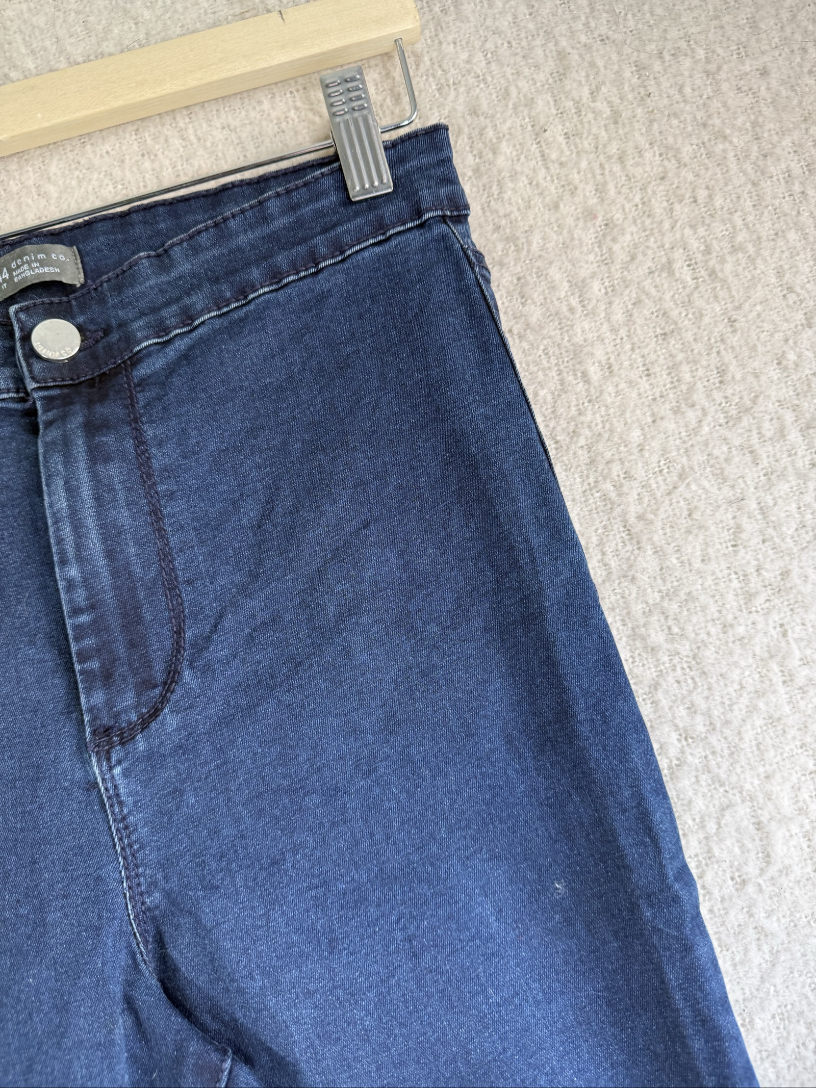 Denim Co Navy Slim Fit Denim Jeans UK 12 Classic Style High Waist Trousers image 2