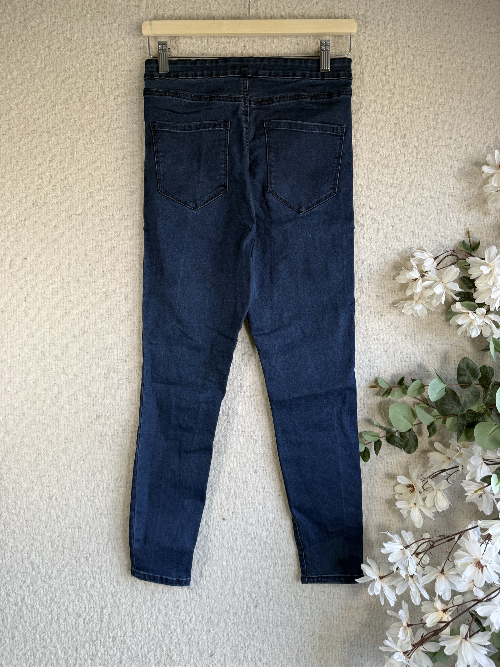 Denim Co Navy Slim Fit Denim Jeans UK 12 Classic Style High Waist Trousers image 4