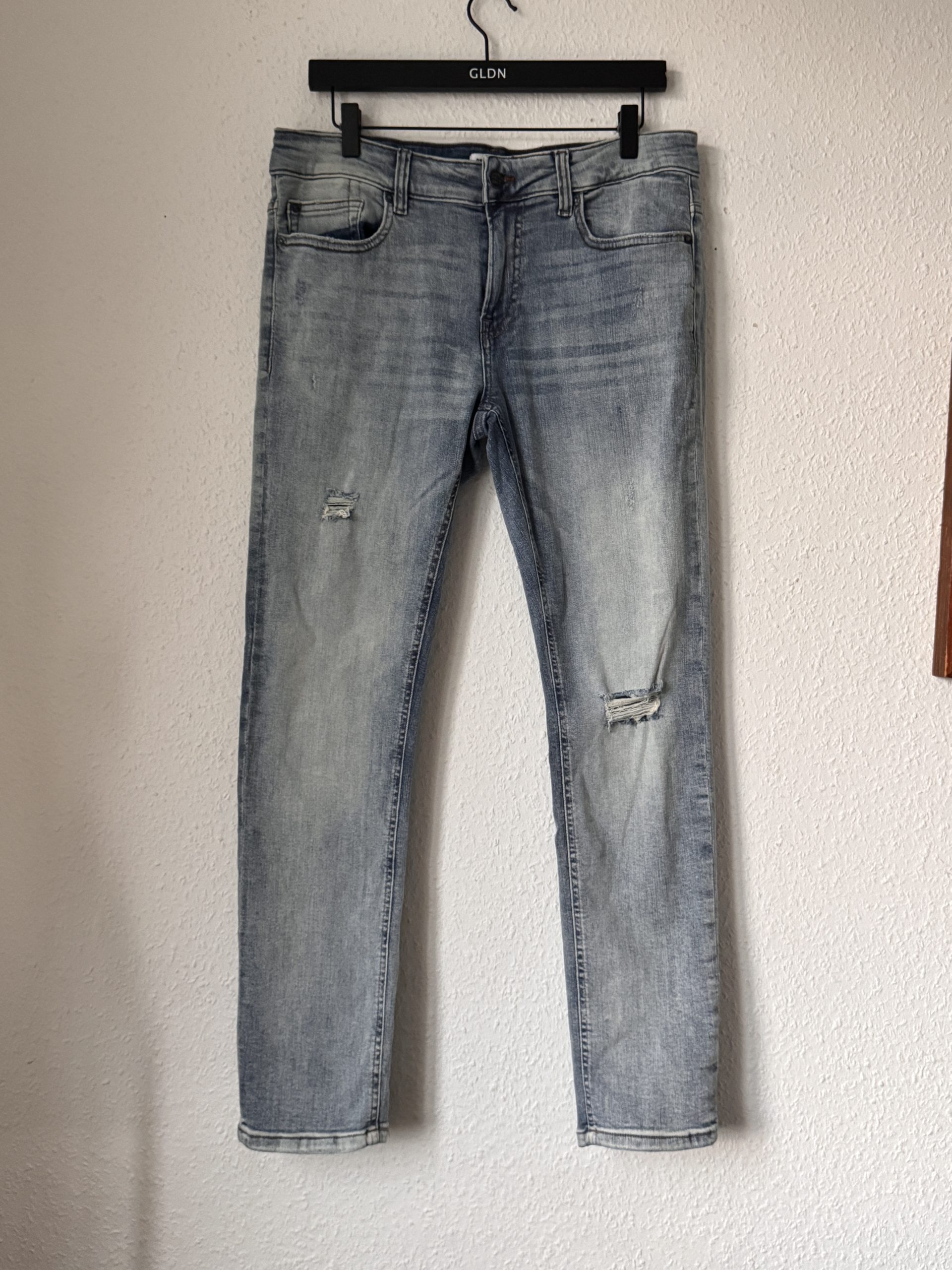 Unbranded Light Blue Distressed Slim Fit Jeans 31 Waist 2889