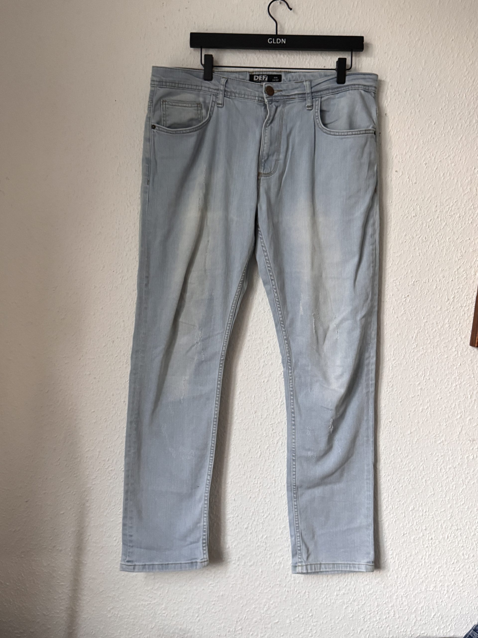DEF Light Blue Denim Jeans 34x32 Slim Fit 2890