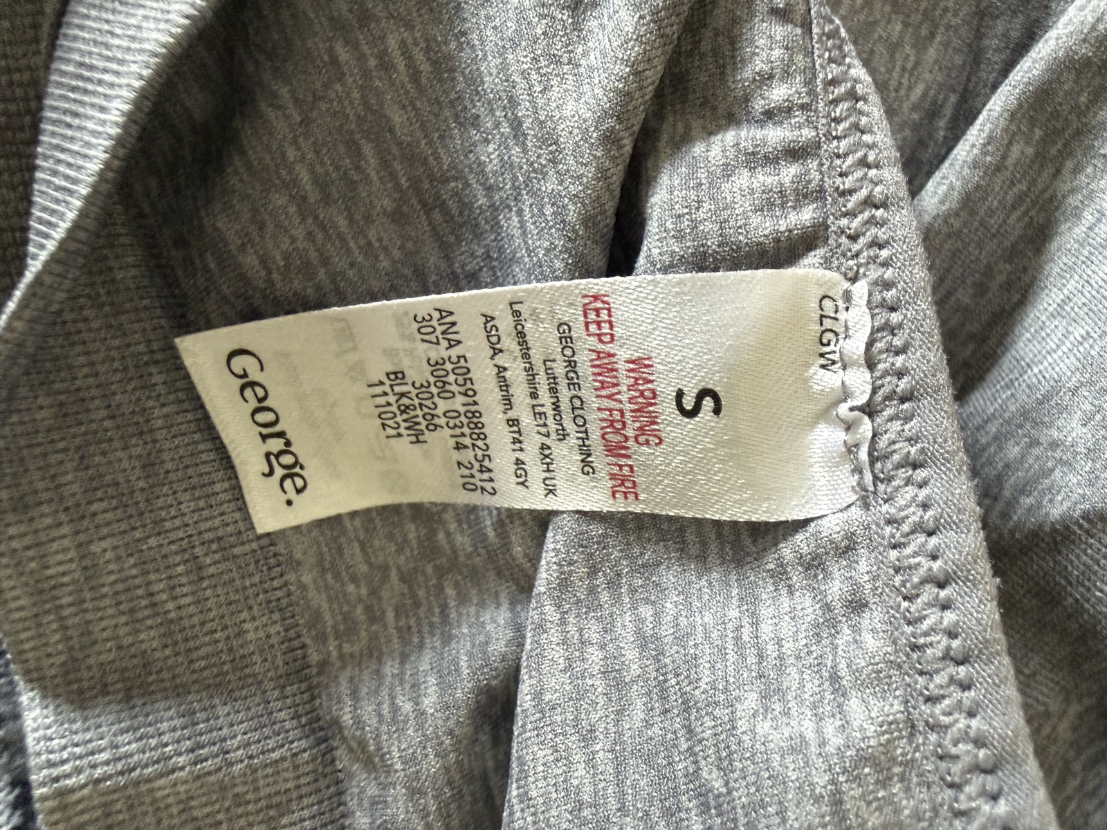 George Grey Ribbed Crop Top Bralette UK Small Soft Stretchy Fabric image 3