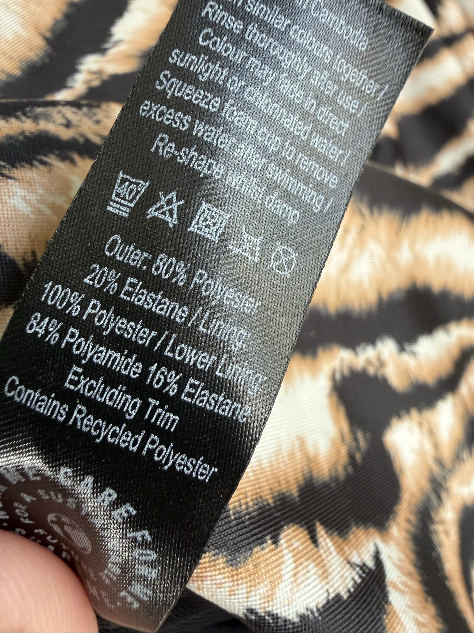 George Animal Print One-Piece Swimsuit UK 36C Underwired Padded Cup image 6