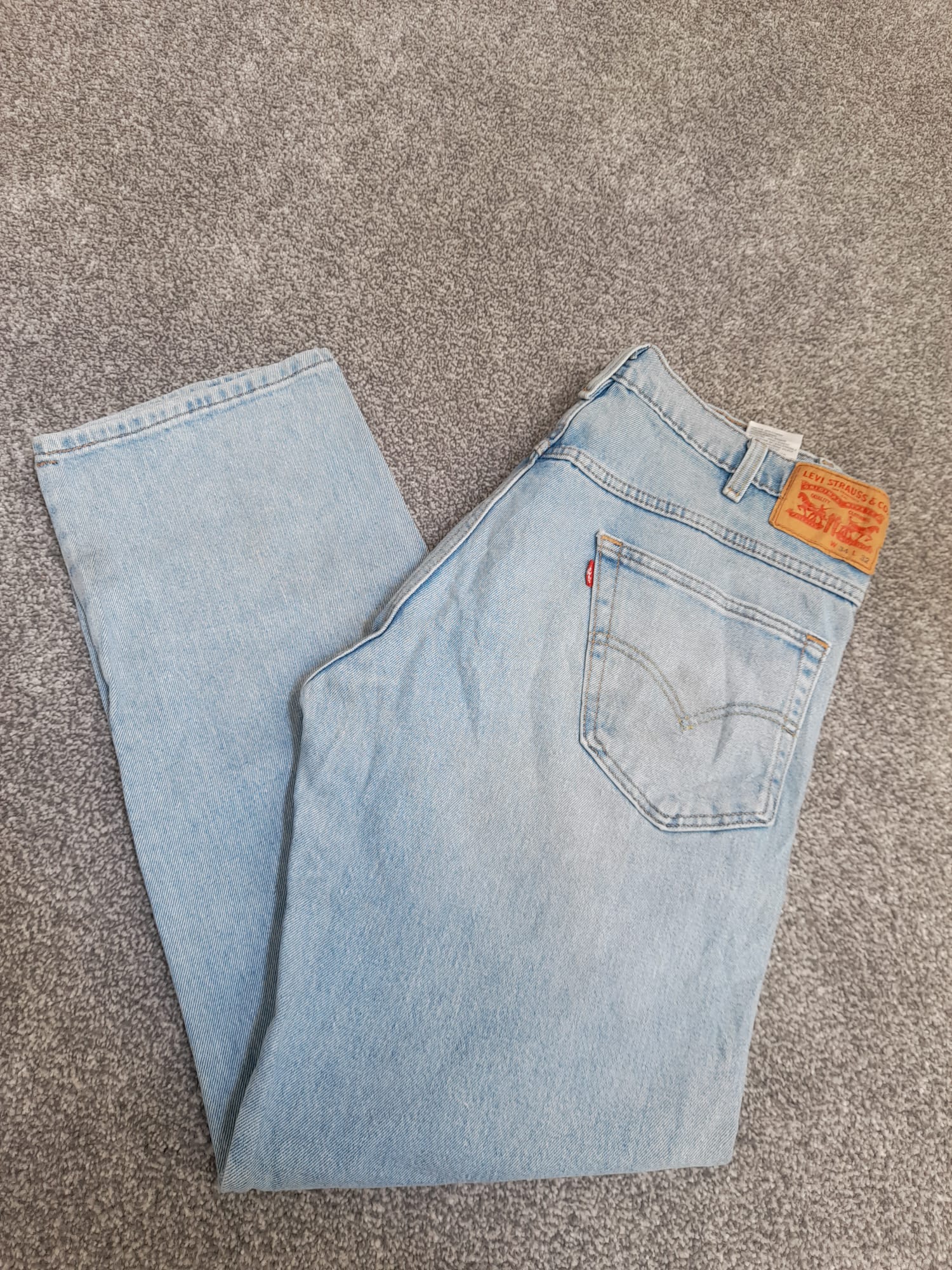 Levi's Light Blue Red Tab Baggy Fit Jeans 34" image 2