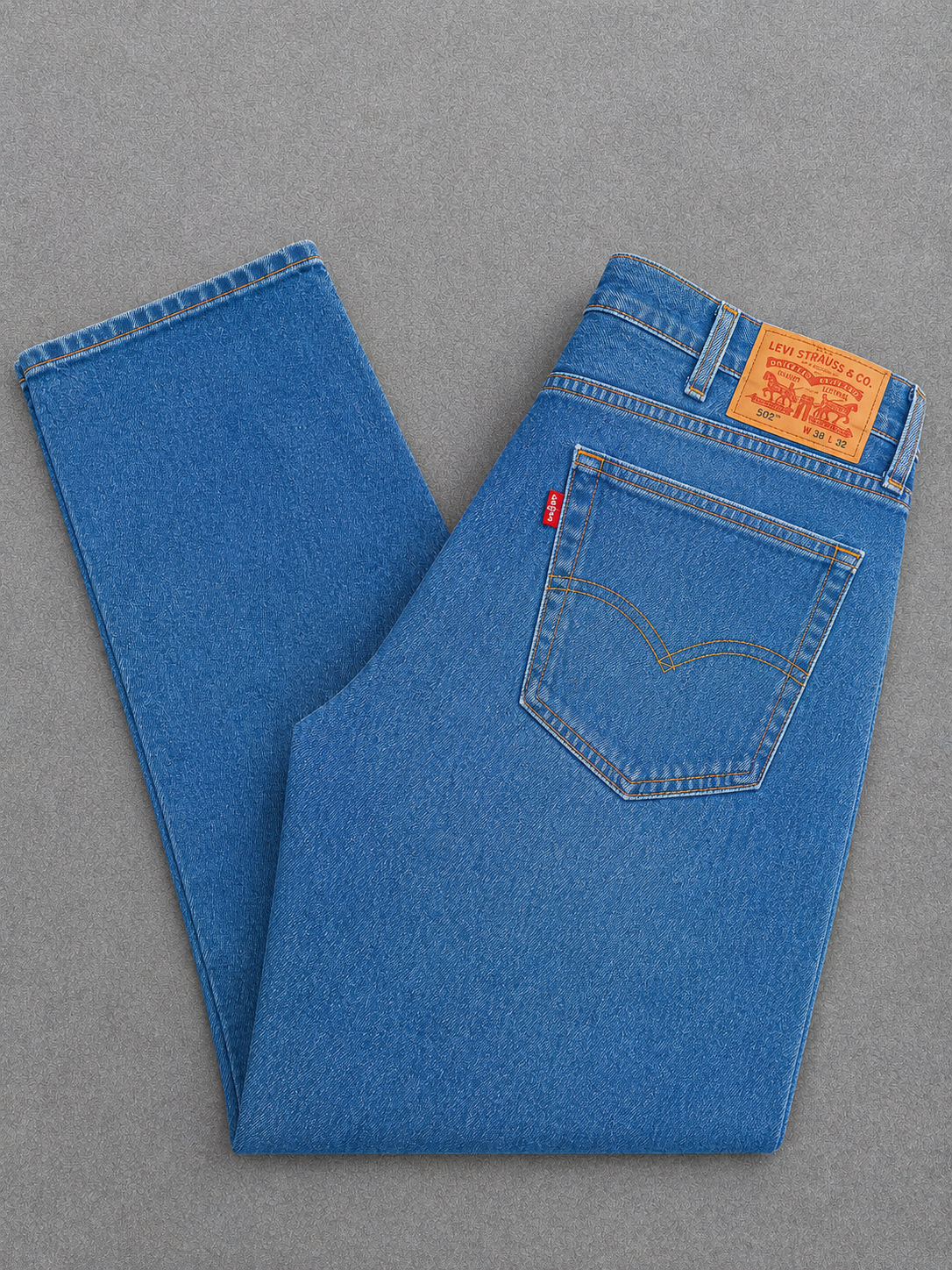 Levi's Blue Red Tab Denim 502 Regular Taper Fit Jeans 38"