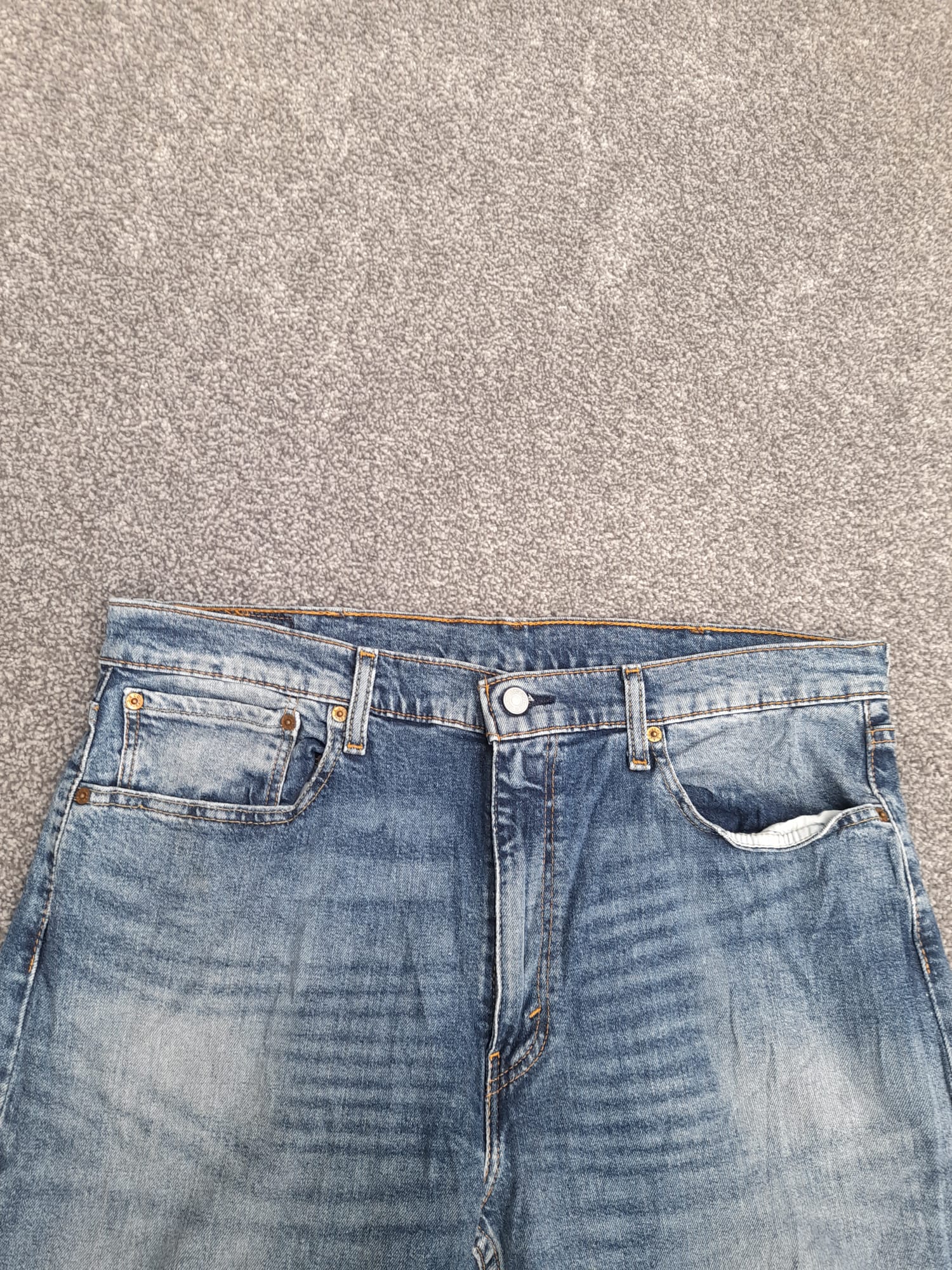 Levi's Blue Red Tab Denim 502 Regular Taper Fit Jeans 38" image 3