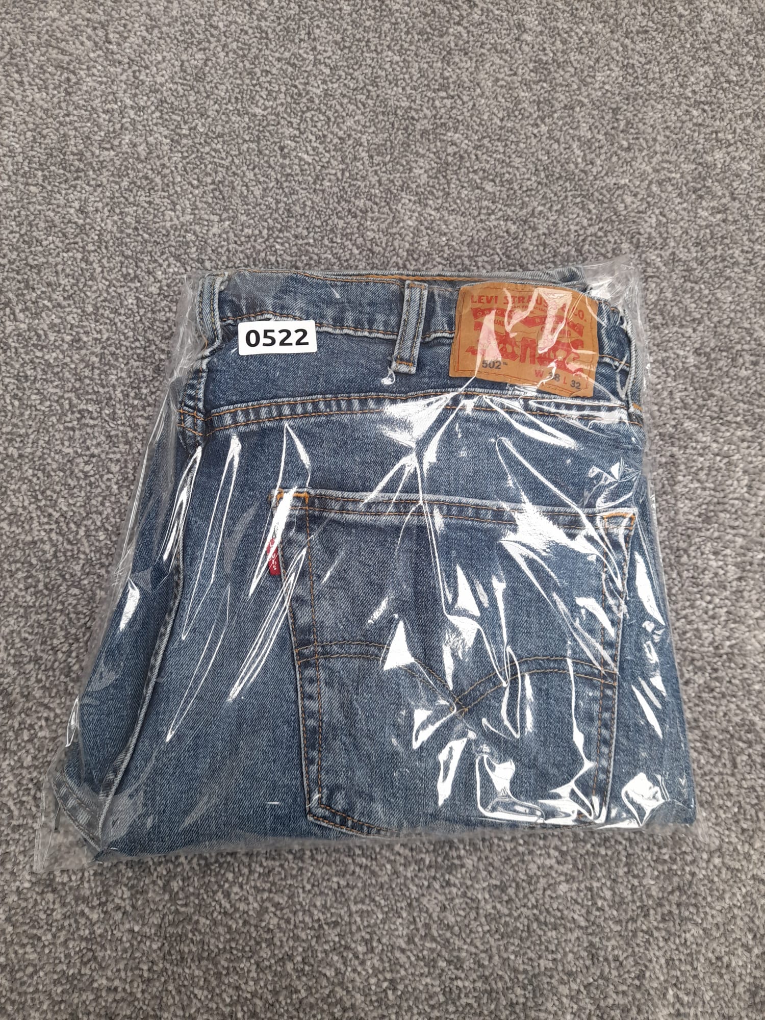 Levi's Blue Red Tab Denim 502 Regular Taper Fit Jeans 38" image 7