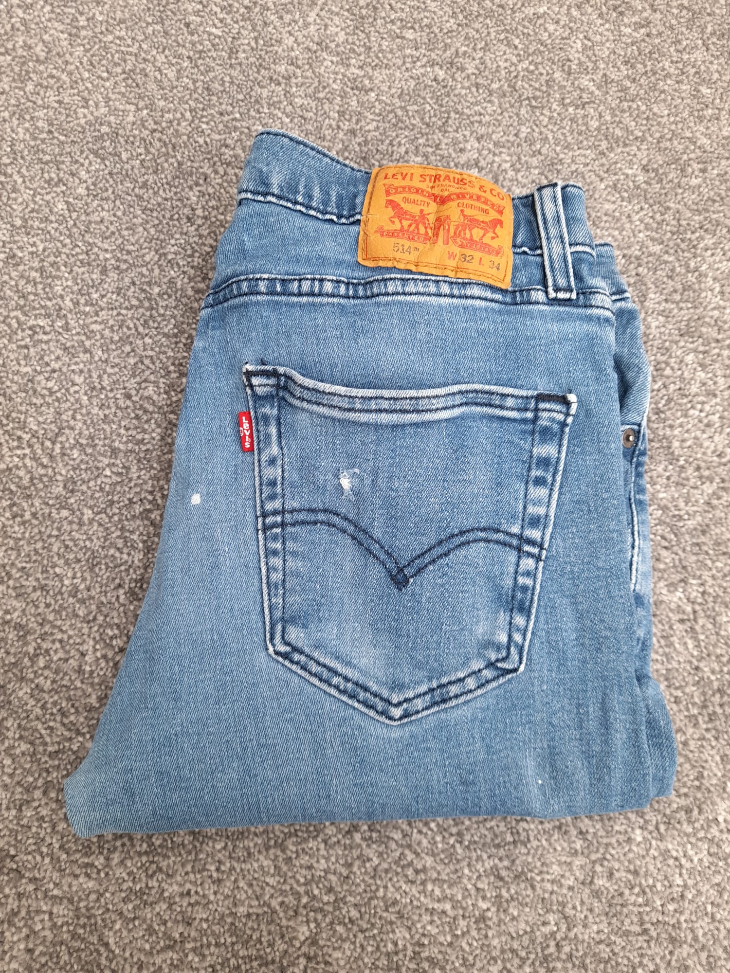 Levi's Light Blue 514 Slim Straight Red Tab Jeans 32" image 4