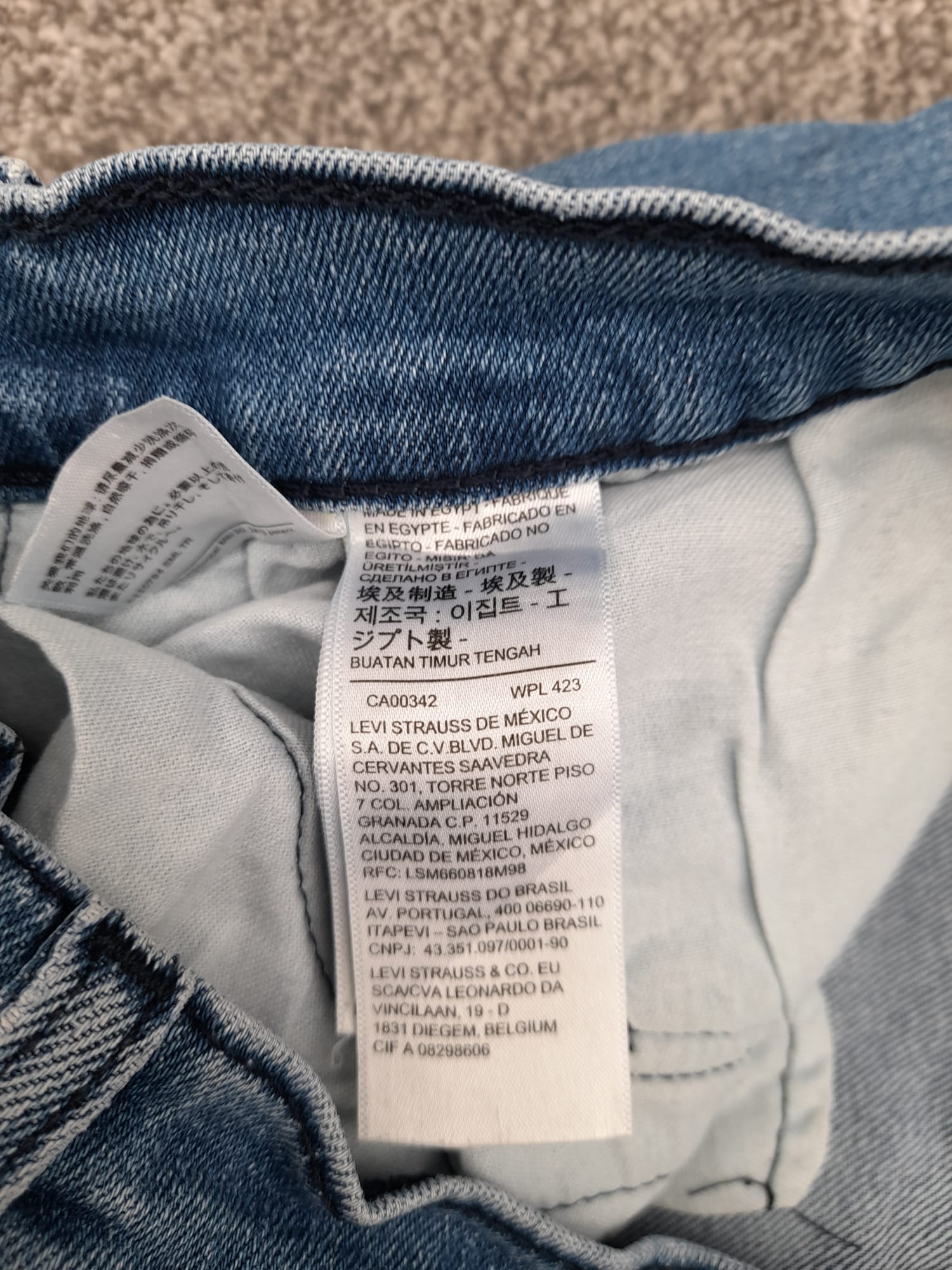Levi's Light Blue 514 Slim Straight Red Tab Jeans 32" image 6