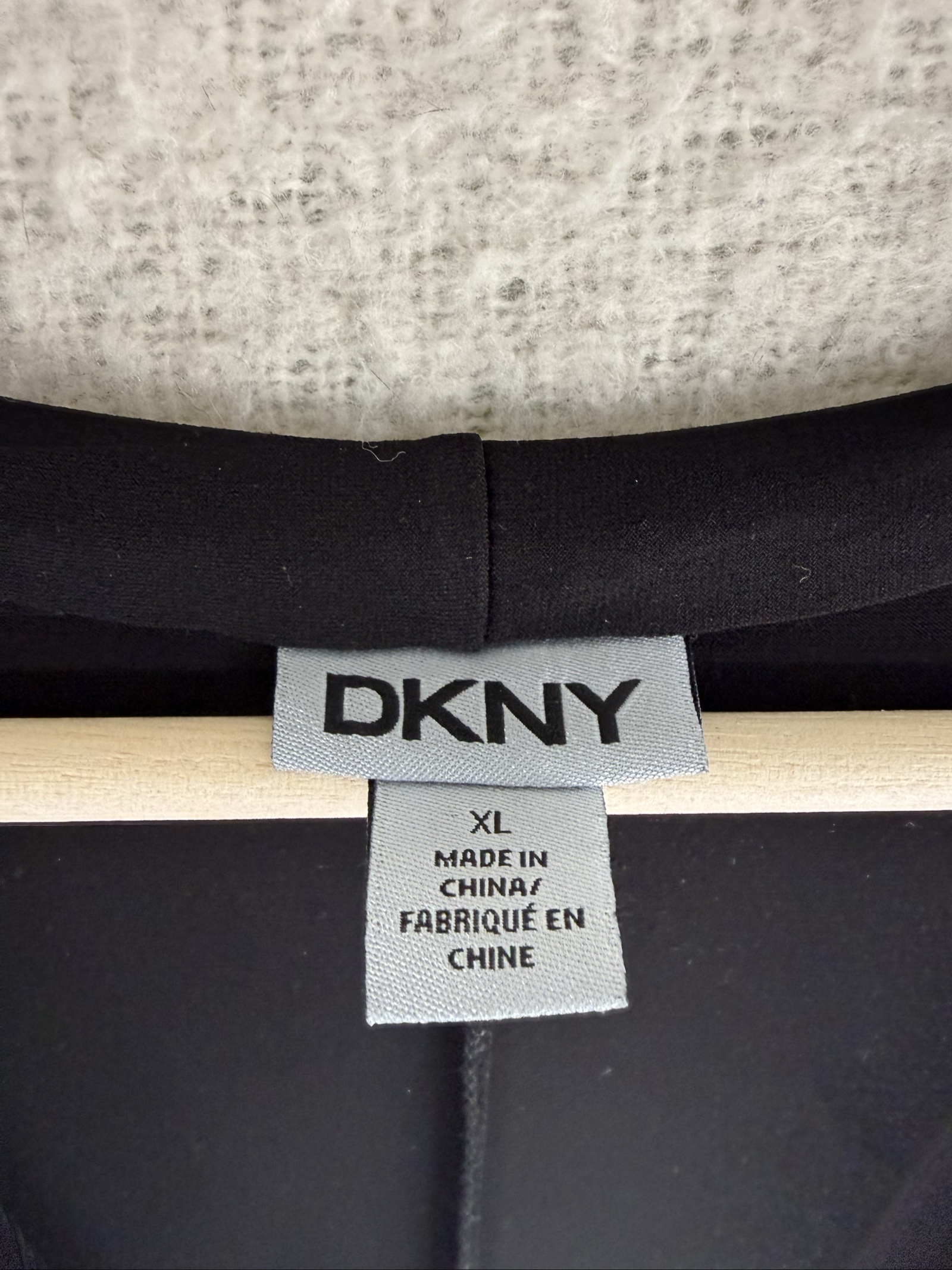 DKNY Black & Grey Patterned Wrap Dress UK XL Elegant Office Wear Stylish image 2