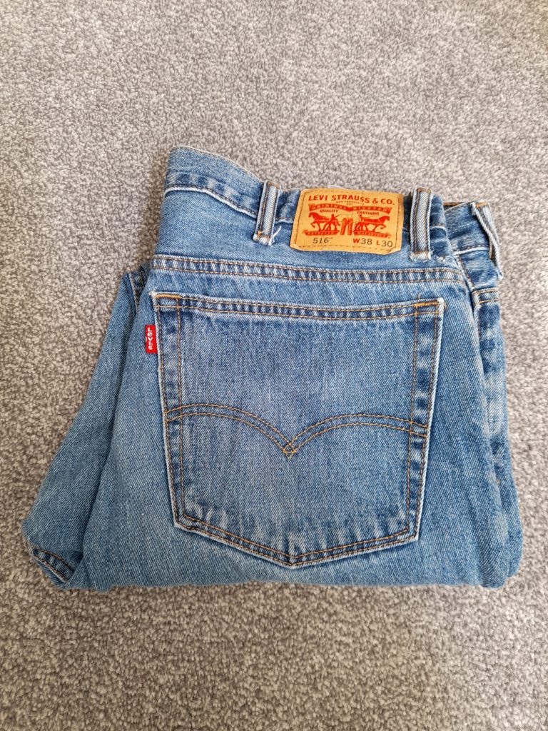 Levi's Light Blue 516 Relaxed Fit Red Tab Jeans 38"