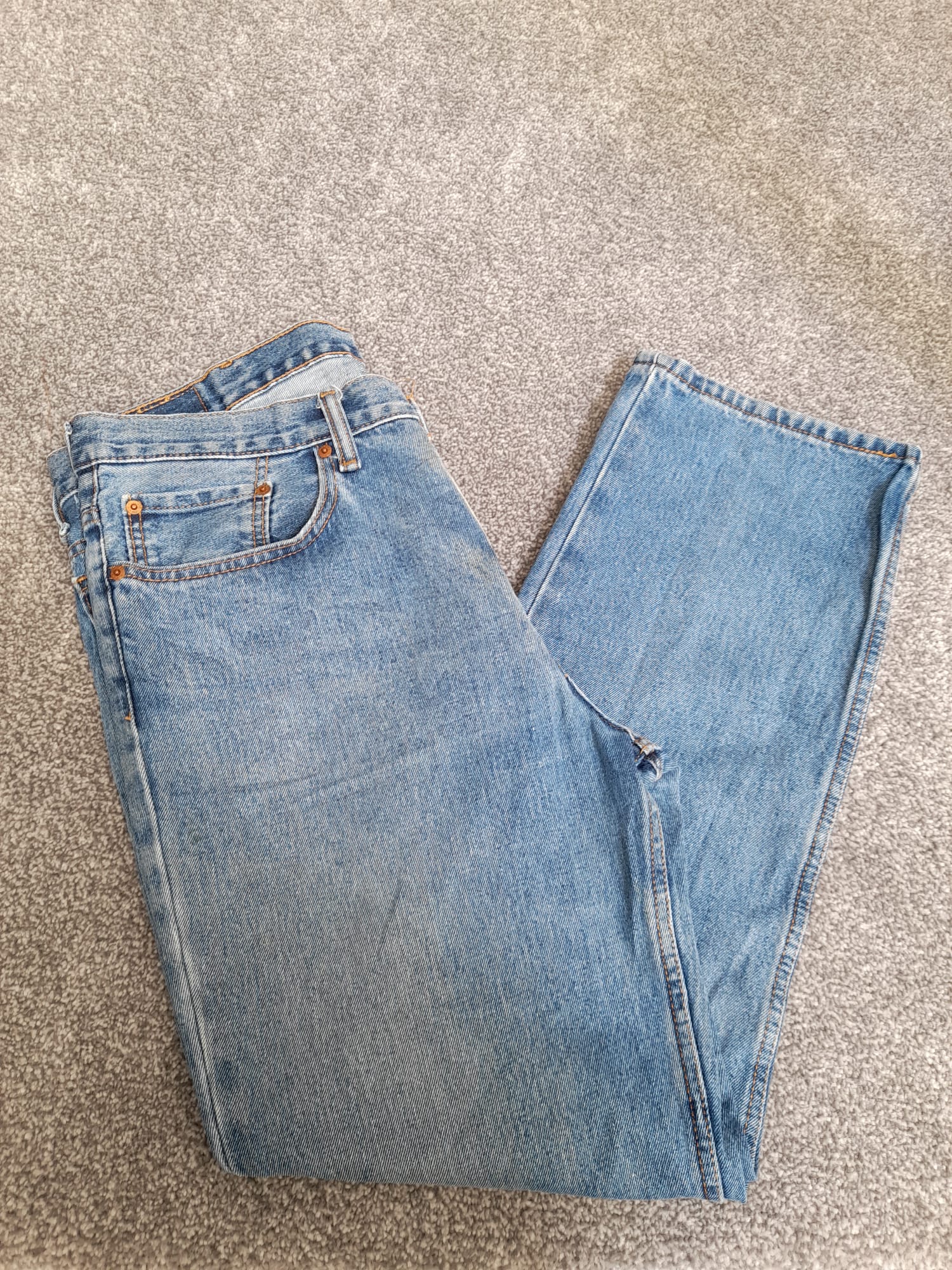 Levi's Light Blue 516 Relaxed Fit Red Tab Jeans 38" image 4