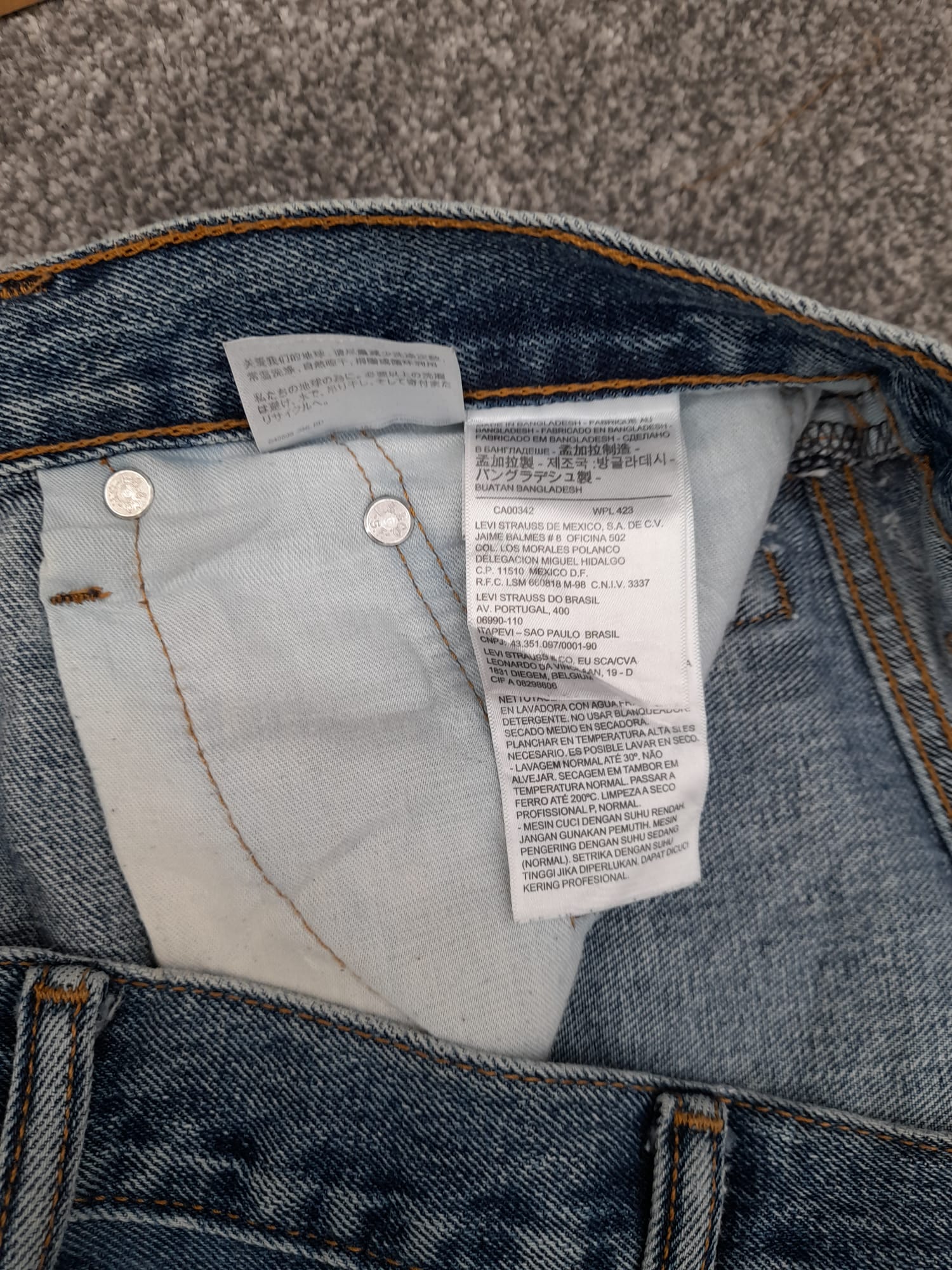 Levi's Light Blue 516 Relaxed Fit Red Tab Jeans 38" image 6